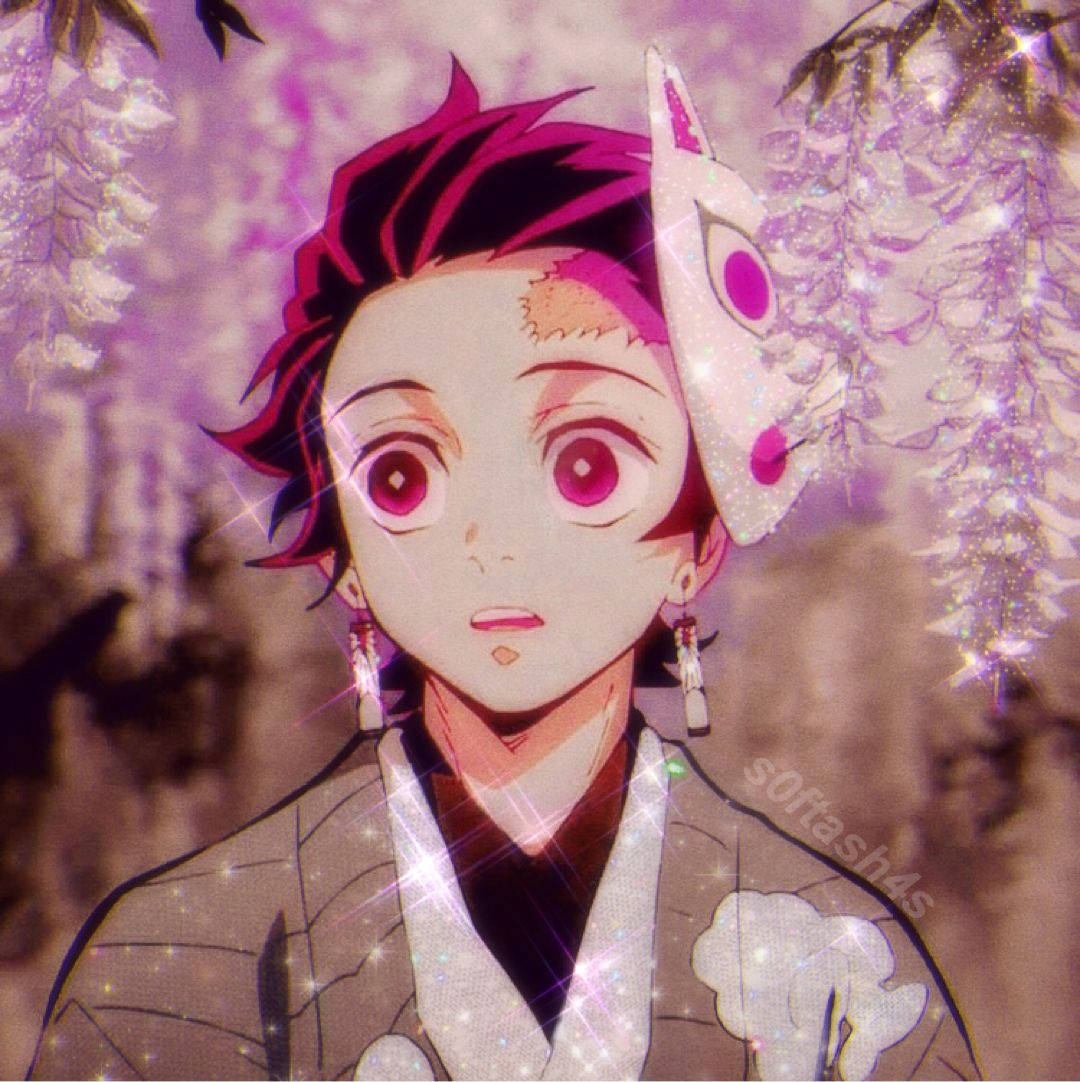 Çiçeklerle Tanjiro Demon Slayer Profil Fotoğrafı Duvar Kağıdı