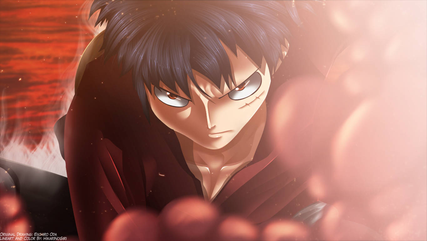 Ciddi Kırmızı Gözlü Luffy Duvar Kağıdı