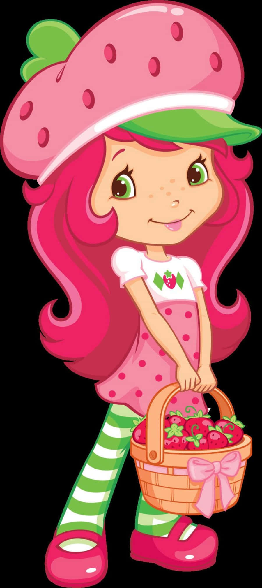 Çilek Sepeti Tutan Strawberry Shortcake Duvar Kağıdı