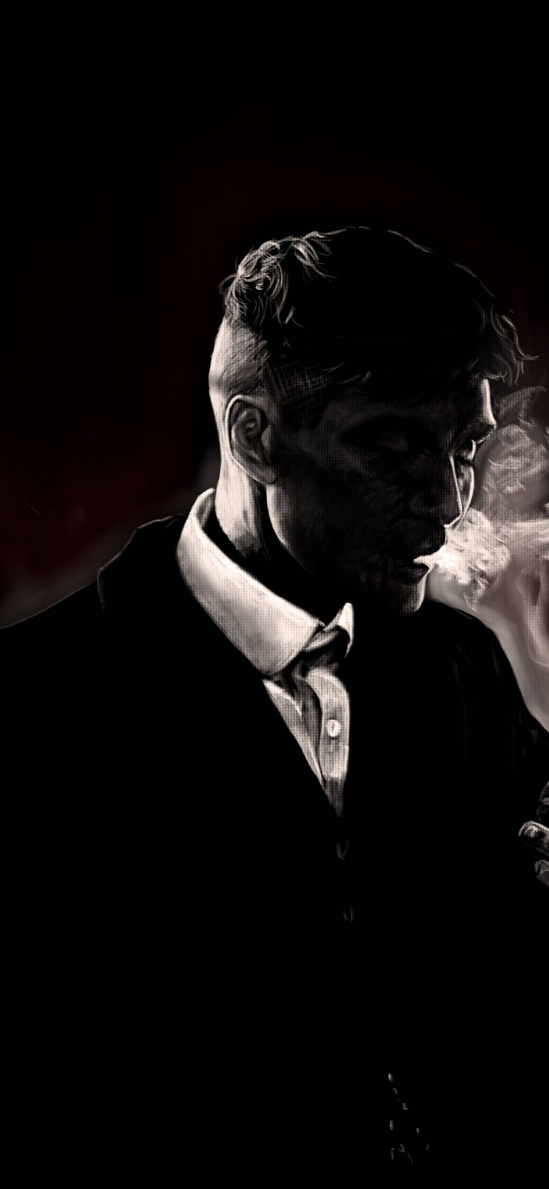 Cillian Murphy Siyah Estetik Duvar Kağıdı