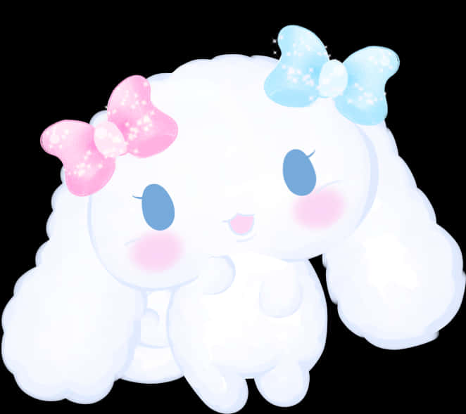 Cinnamoroll İkili Fiyonklar Duvar Kağıdı