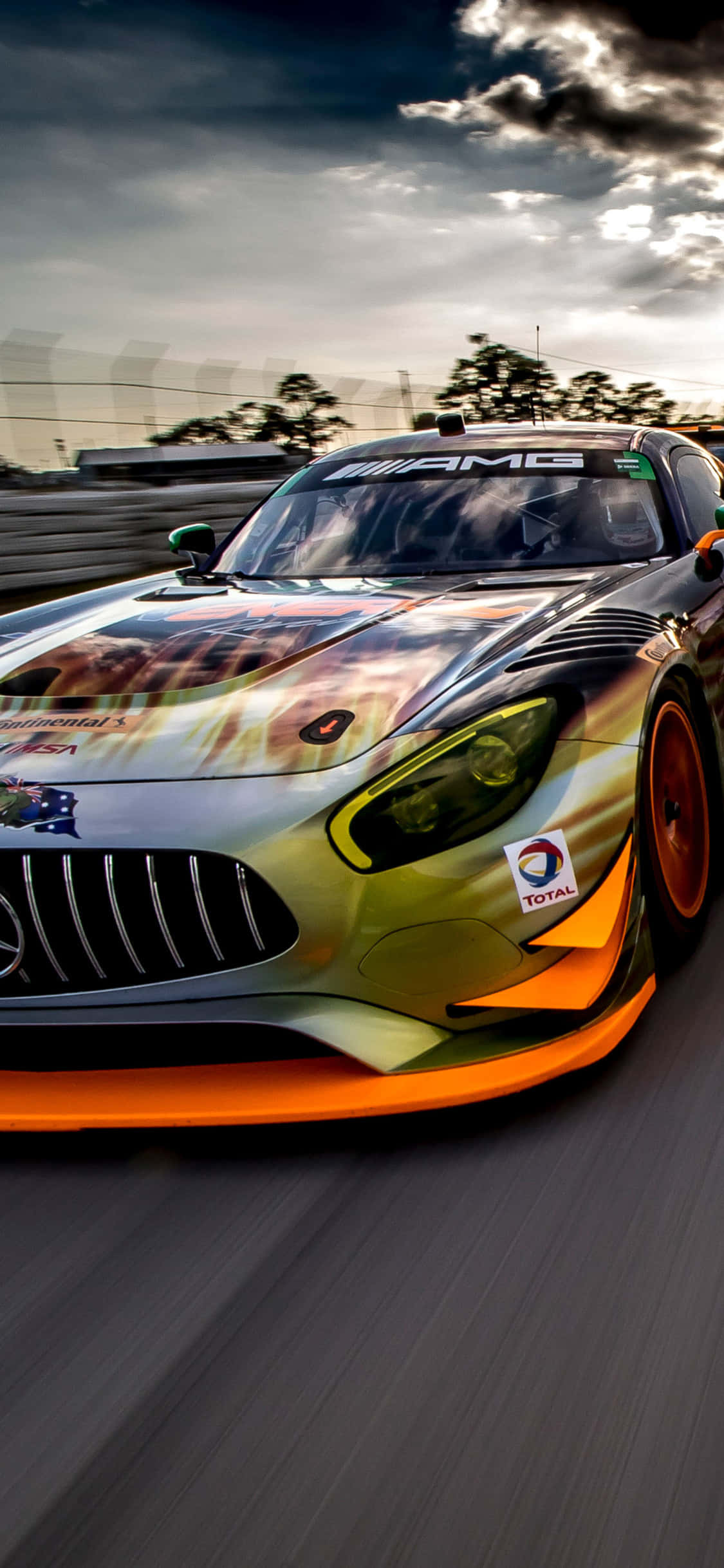 Çita Desenli iPhone X Amg Gt-r Arka Planı Duvar Kağıdı