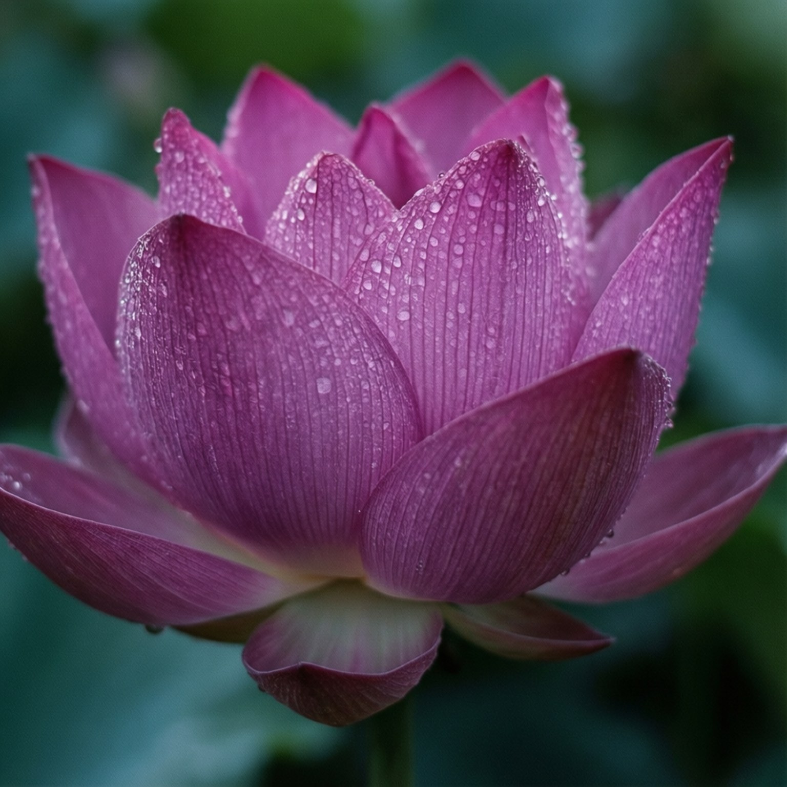 Çiy Damlalı Lotus Makrosu Duvar Kağıdı