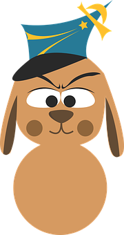 Çizgi Film Köpek Sihirbaz Şapkası Duvar Kağıdı