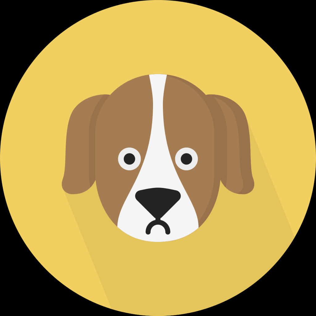Çizgi Film Köpek Yüzü İkonu Duvar Kağıdı