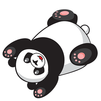 Çizgi Film Panda Yatarken Duvar Kağıdı