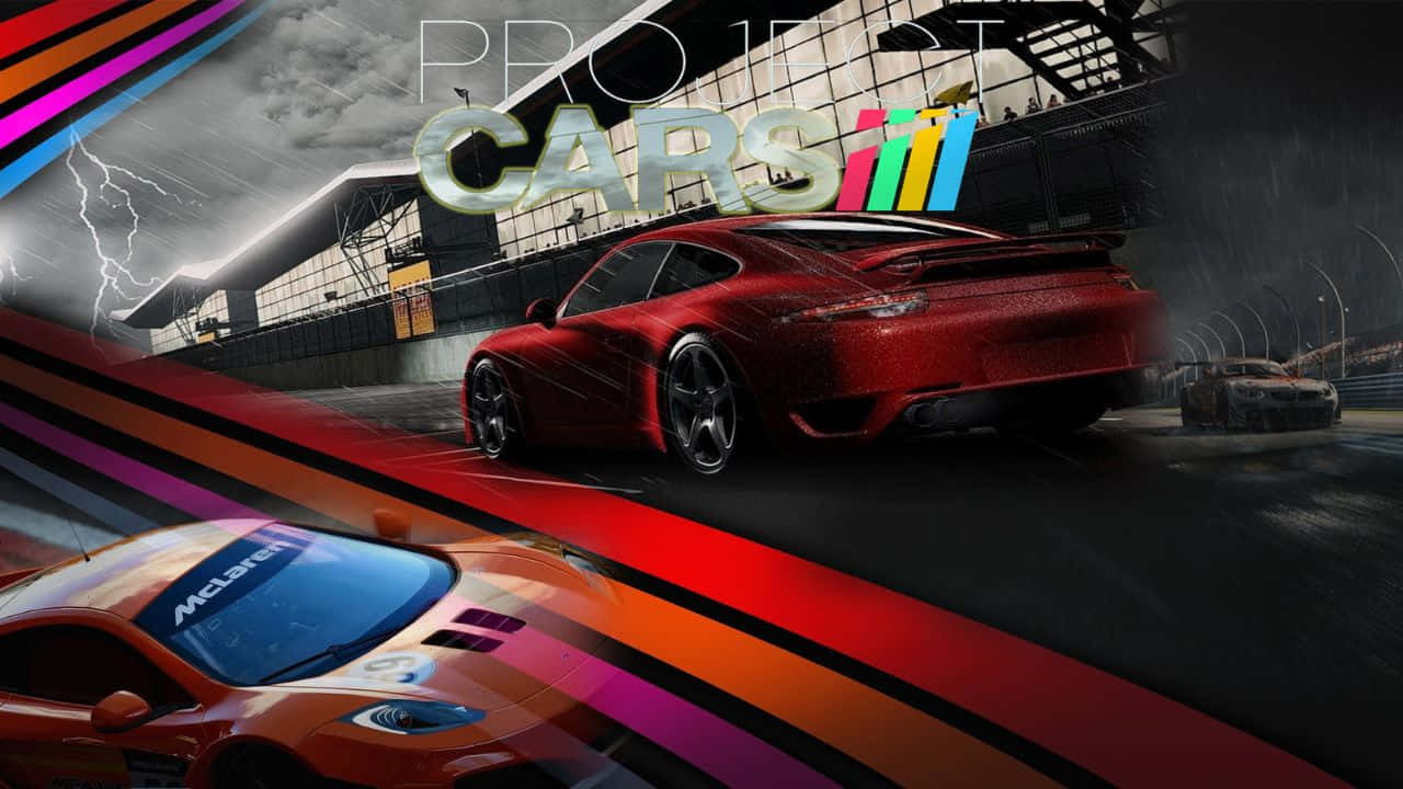 Çizgili 720p Project Cars Arka Planı Duvar Kağıdı