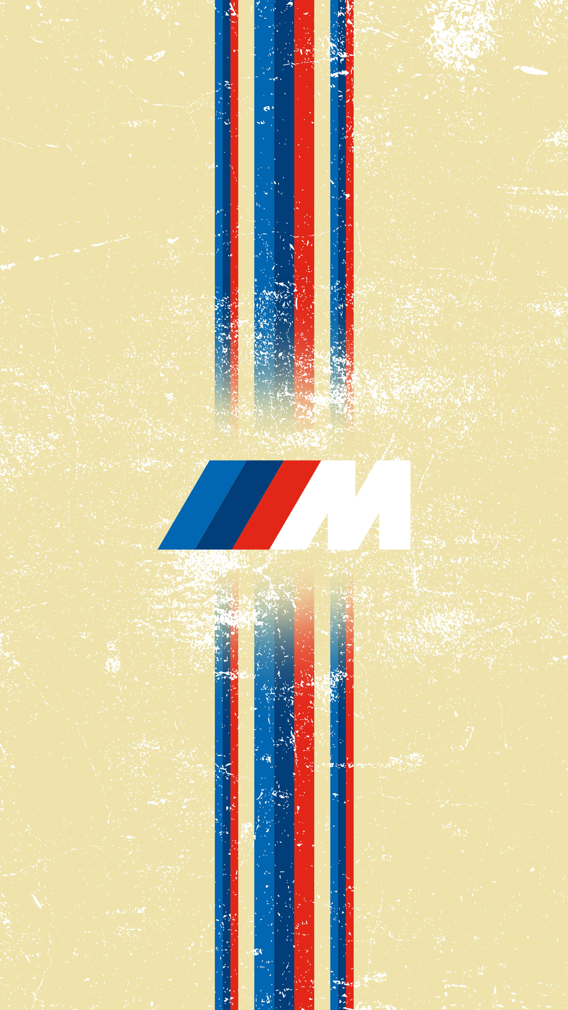 Çizgili BMW M Logosu Sarı Duvar Kağıdı