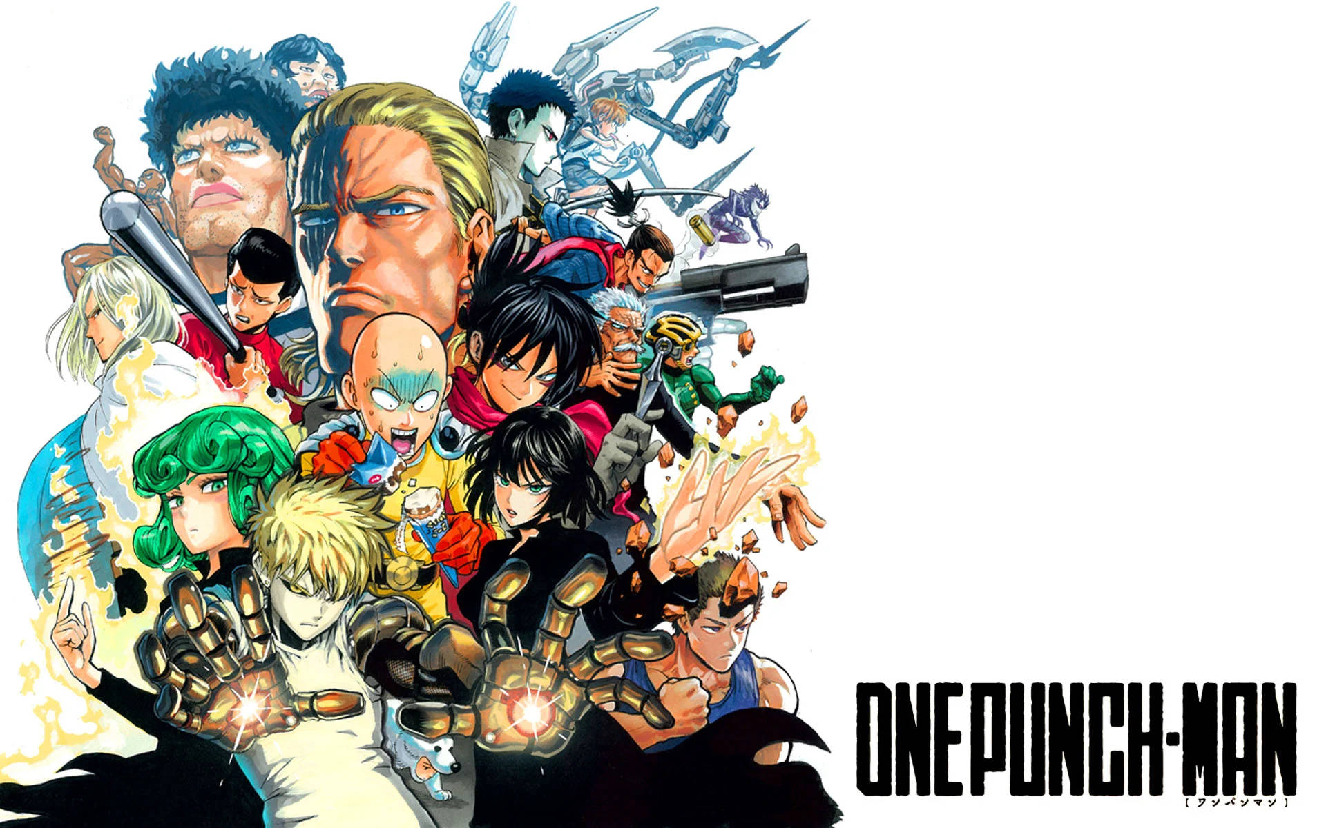 Çılgın One Punch Man Komik Anime Duvar Kağıdı
