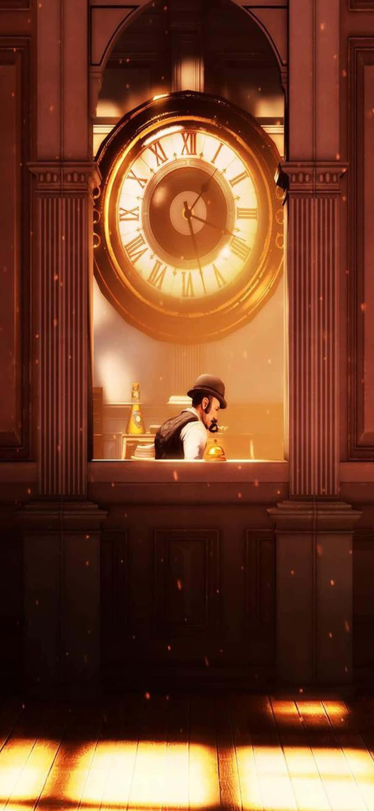 Clock iPhone Xs Max Bioshock Infinite Arka Plan Duvar Kağıdı