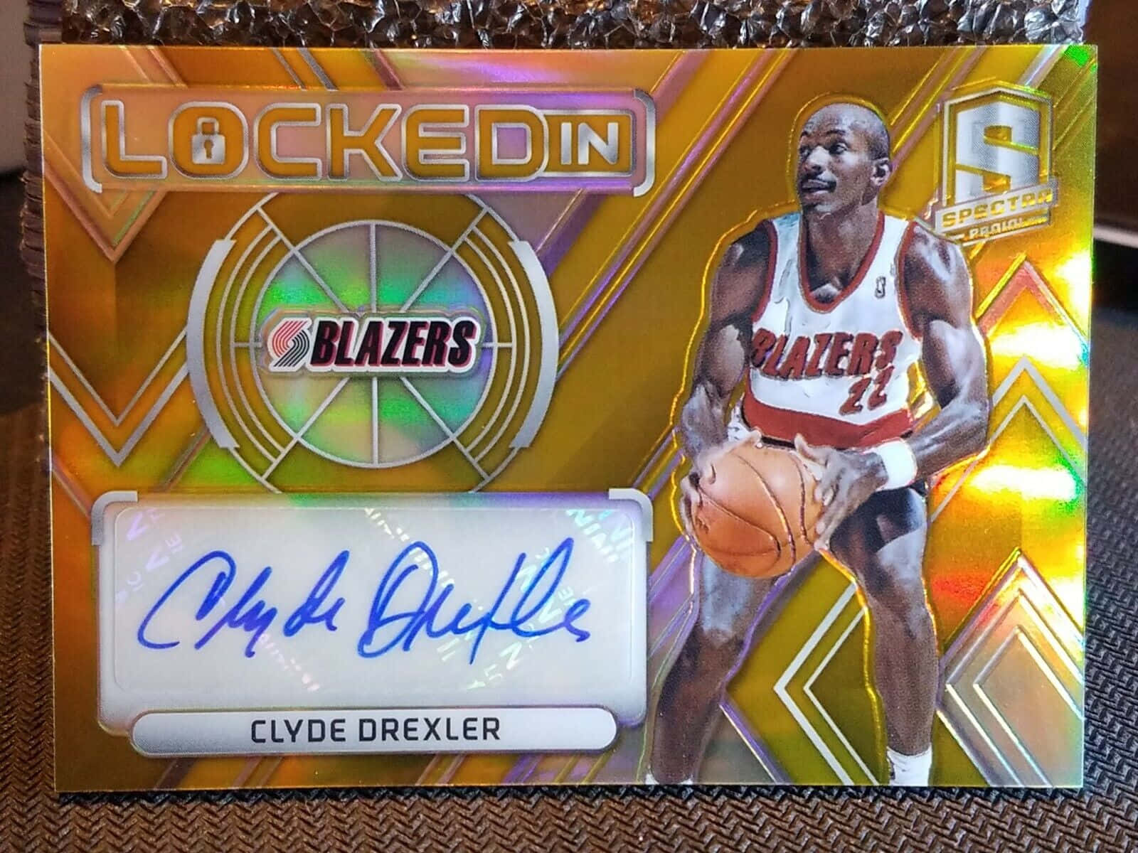 Clyde Drexler NBA Oyuncusu İmzalı Fotoğraf Kartı Duvar Kağıdı