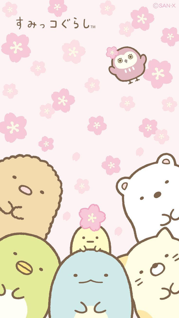 Çocuklar Bu Sevimli Kawaii Karakterlere Bayılacak Duvar Kağıdı