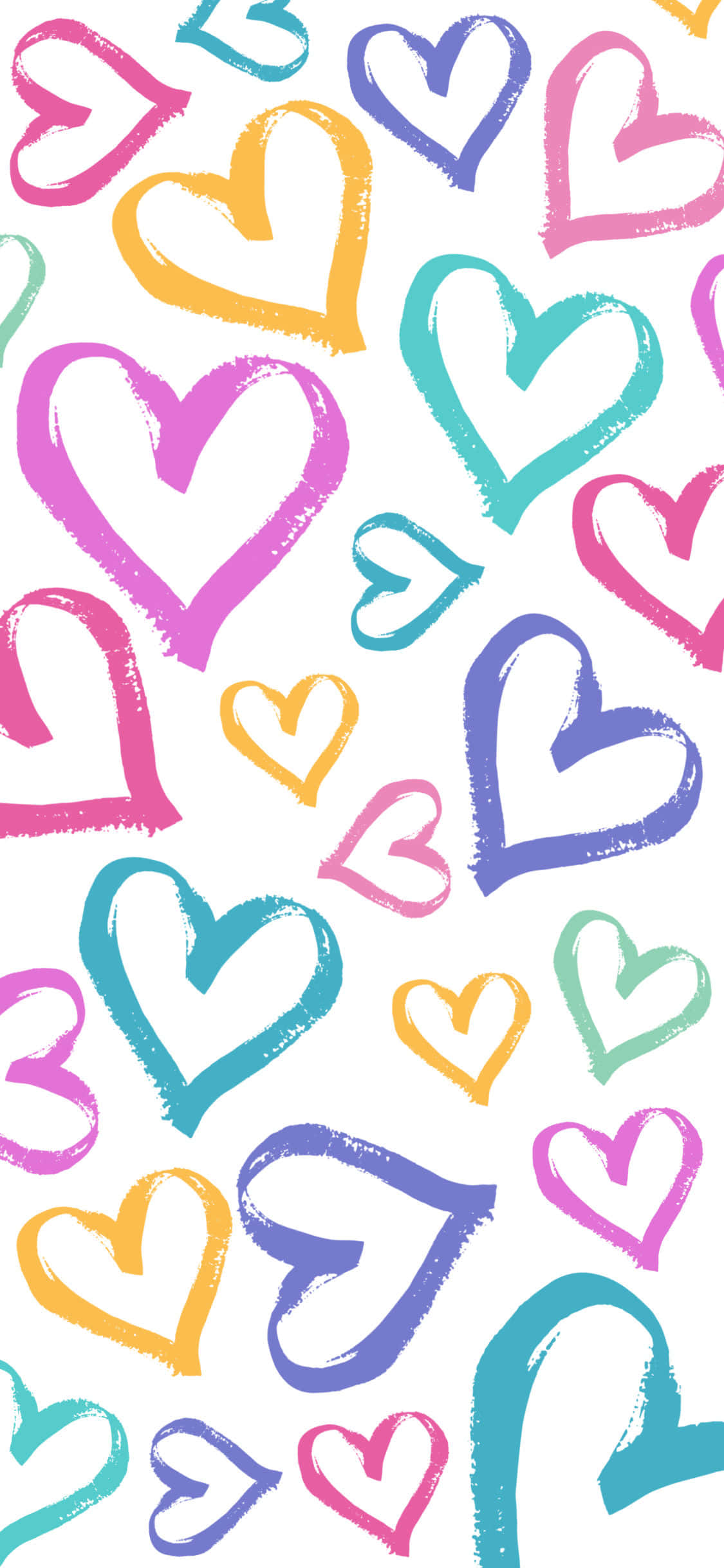 colorful heart pattern vector Duvar Kağıdı