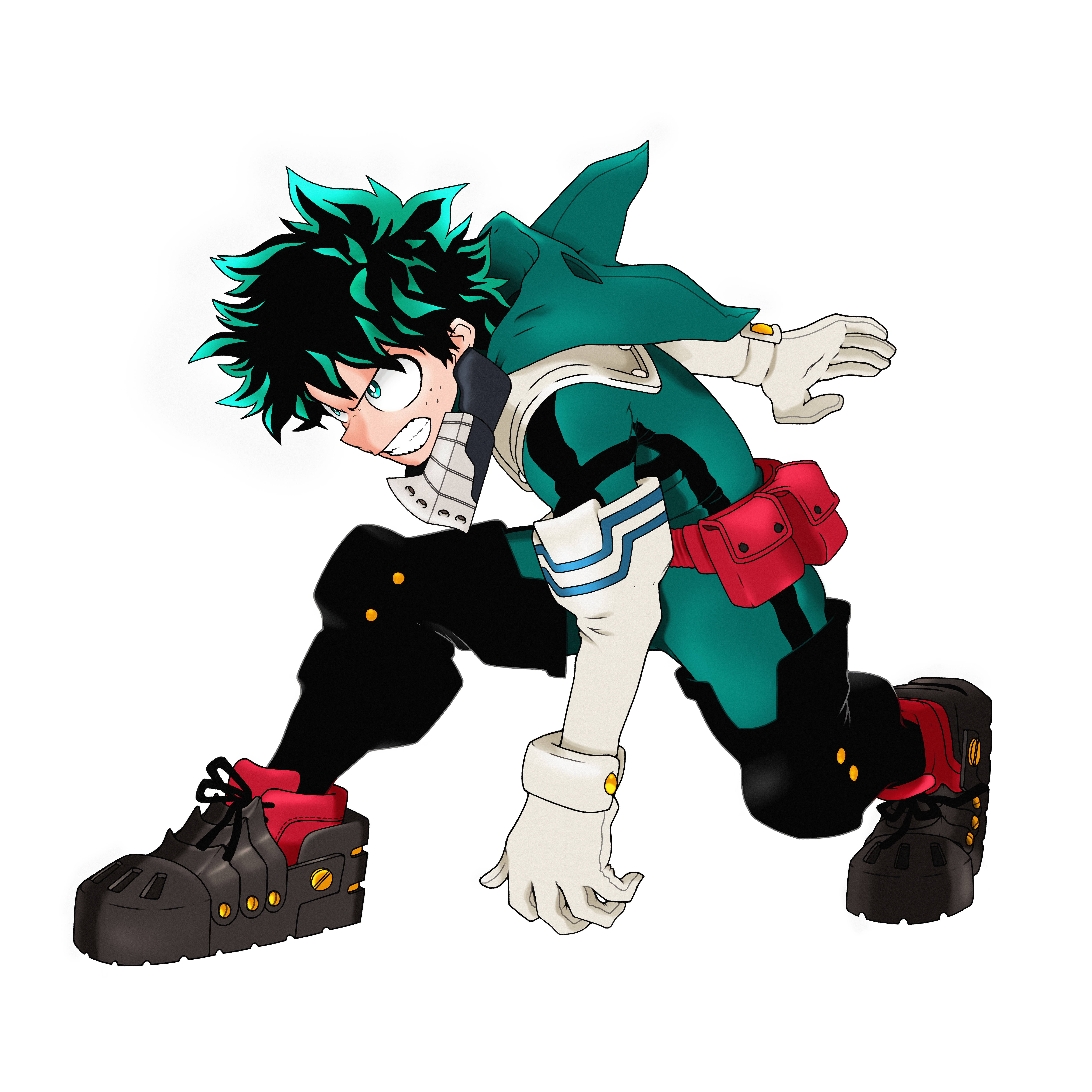 Çömelmiş Izuku Midoriya 4K Duvar Kağıdı
