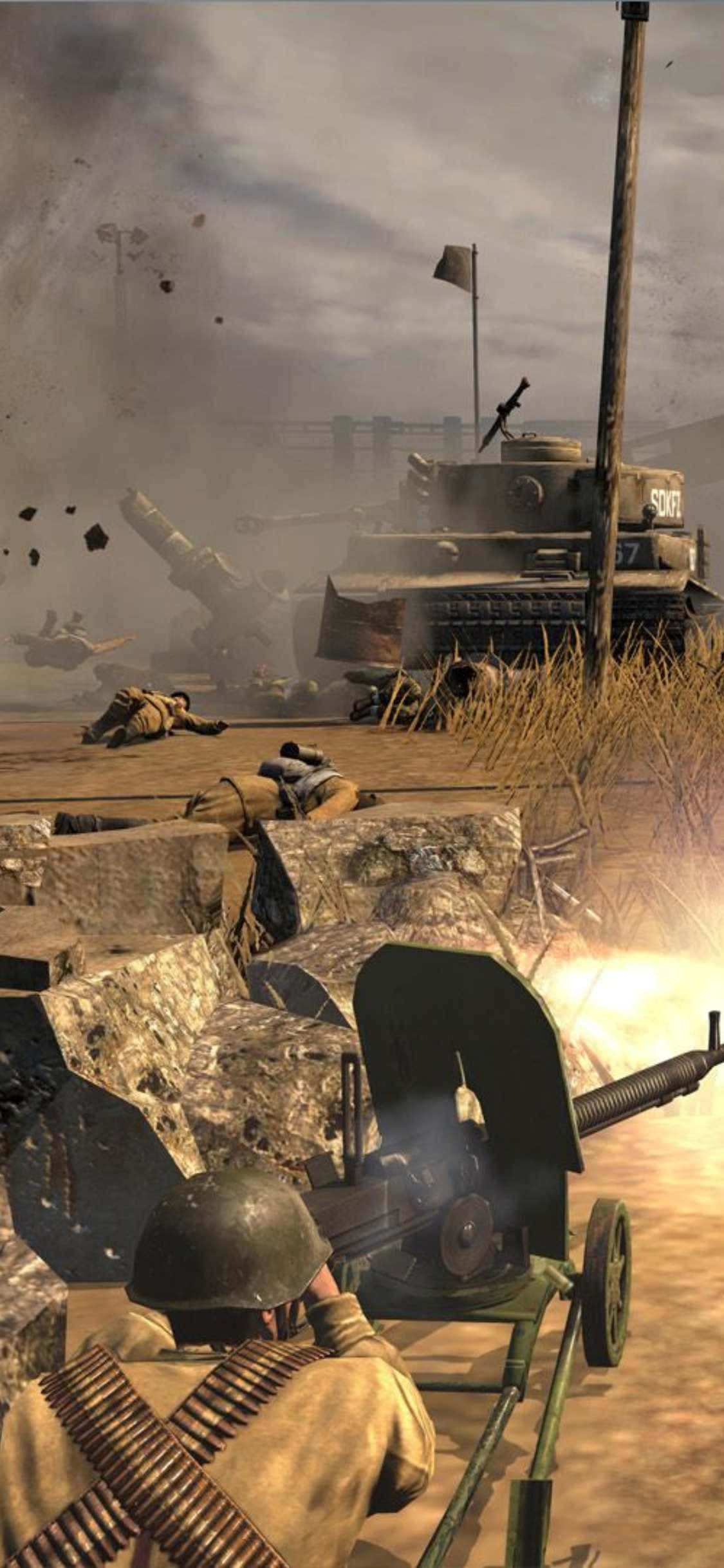 Company of Heroes 2'den iPhone XS'te Epik Savaş Sahnesi Duvar Kağıdı