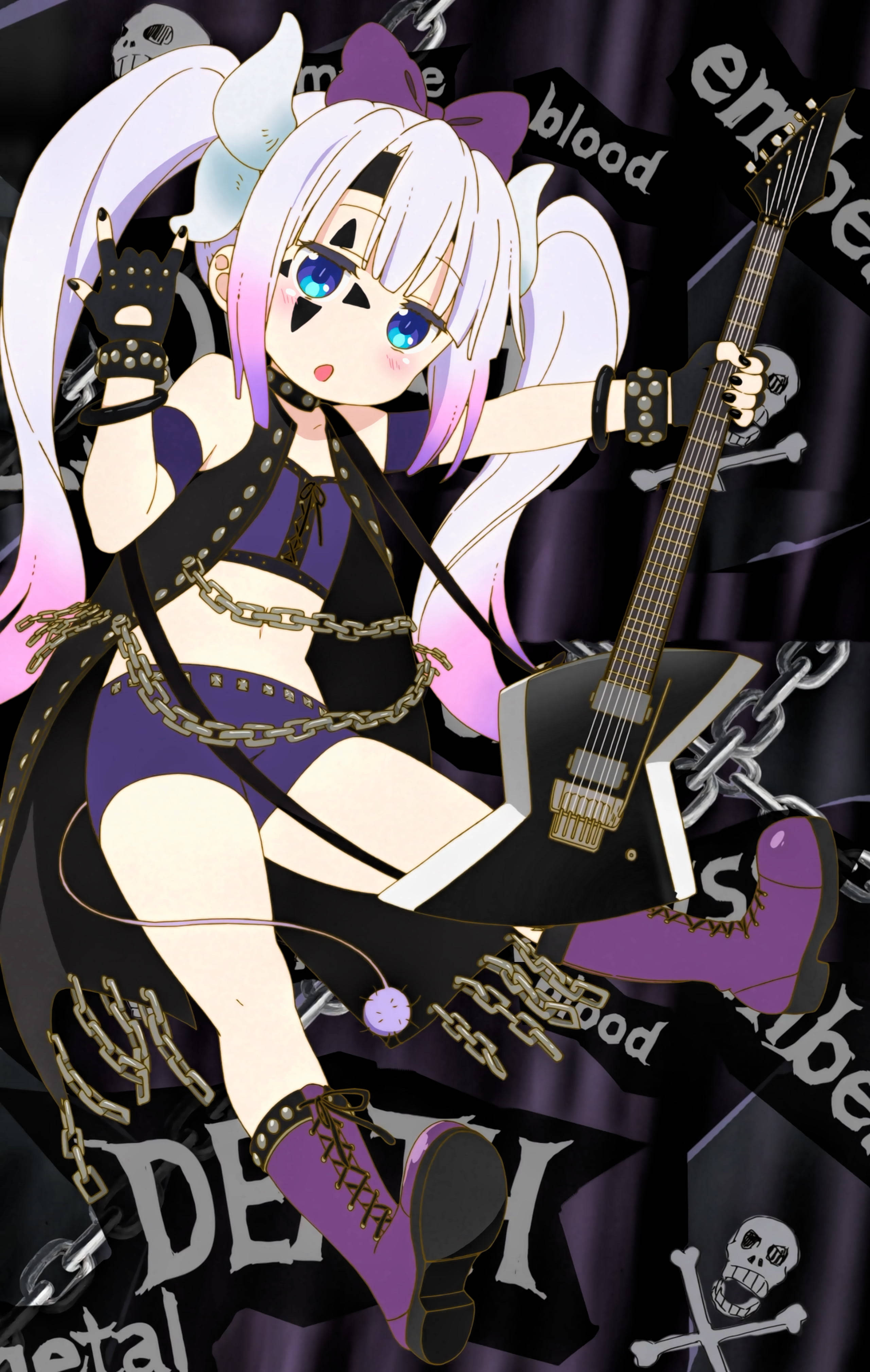Cool Anime Kızı PFP Kanna Kamui Duvar Kağıdı