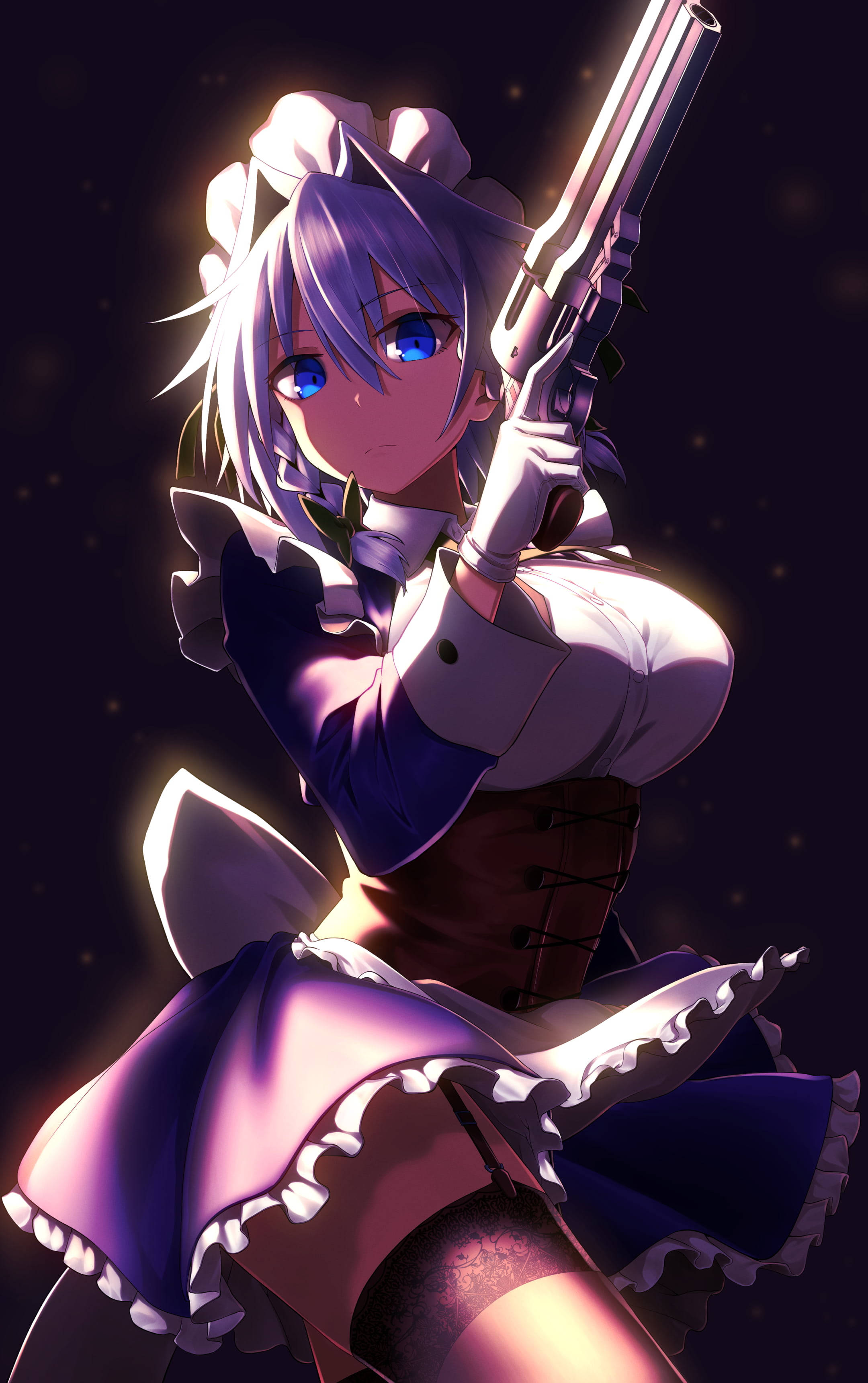 Cool Anime Kızı PFP Sakuya Izayoi Duvar Kağıdı