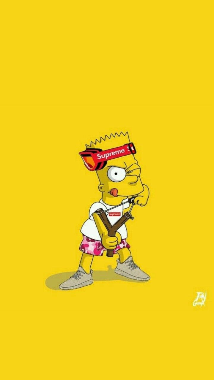 Cool Bart Simpson Sapanla Duvar Kağıdı