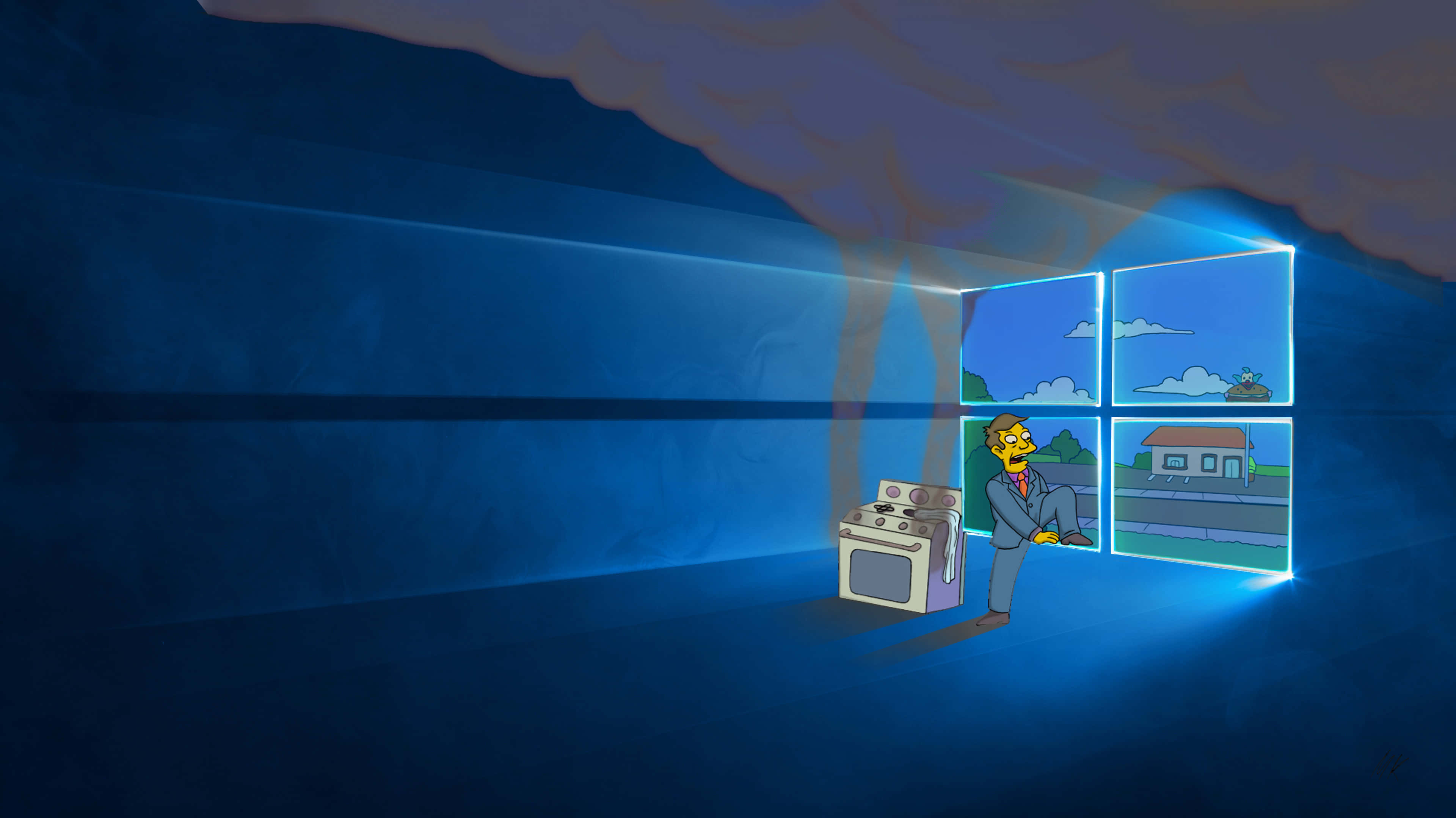 Cool Windows Masaüstü Çiçek Desenli Duvar Kağıdı