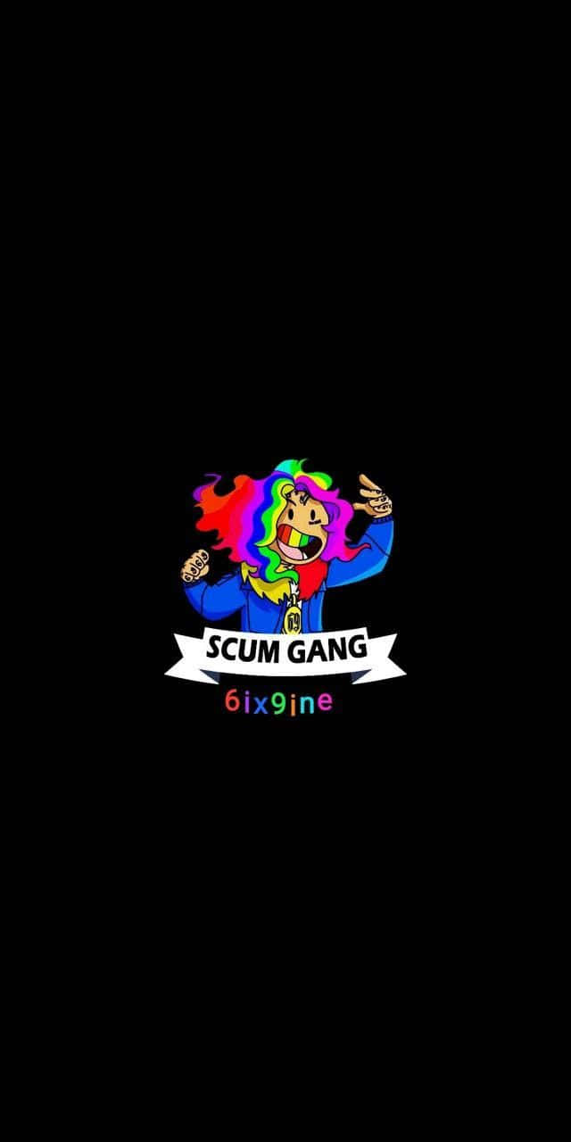 çöp çeteleri için renkli bir logo Duvar Kağıdı