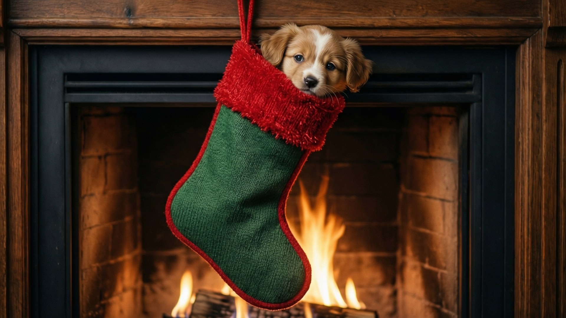 Çoraptaki Köpek Yavrusu Duvar Kağıdı