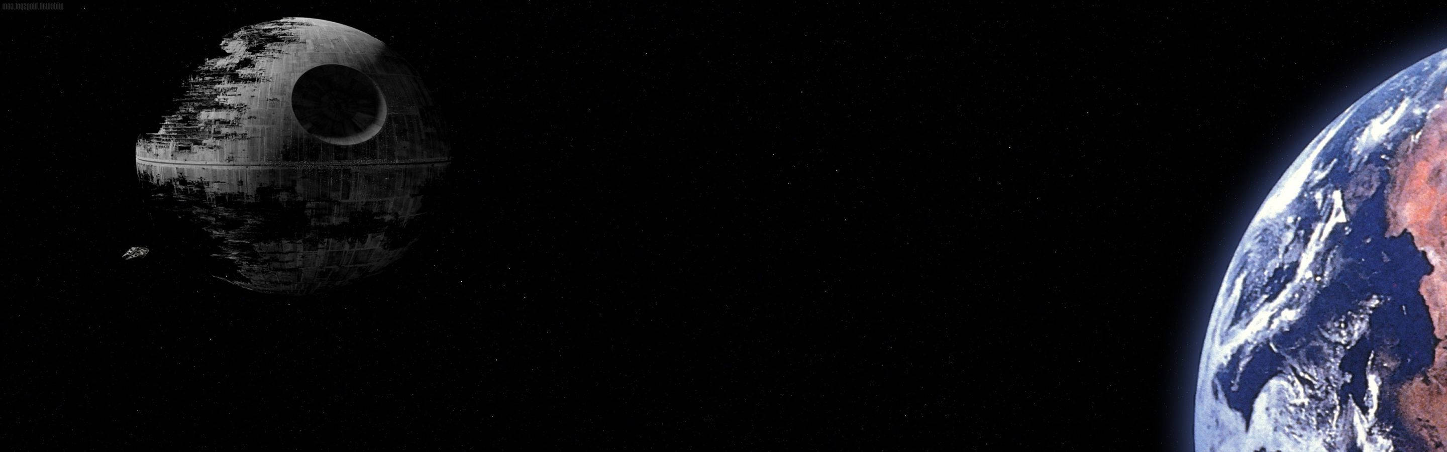 Coruscant silüeti çift monitör için Duvar Kağıdı
