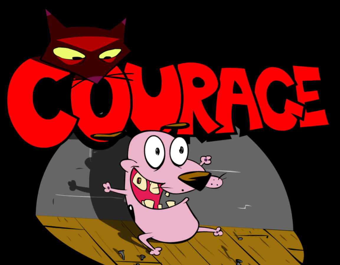 Courage The Cowardly Dog Spot Işığında Duvar Kağıdı
