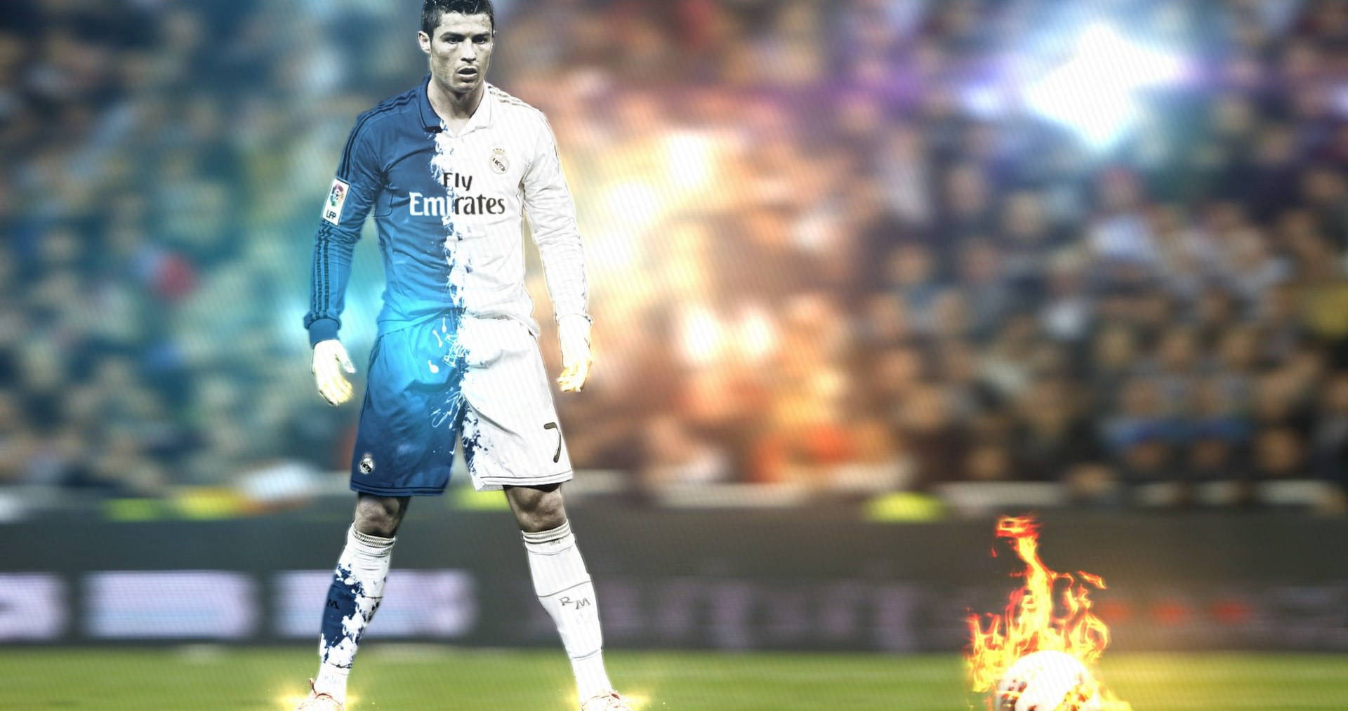 Cristiano Ronaldo Ateşli Sanat Eseri duvar kağıdı. — Cristiano Ronaldo Duvar Kağıdı