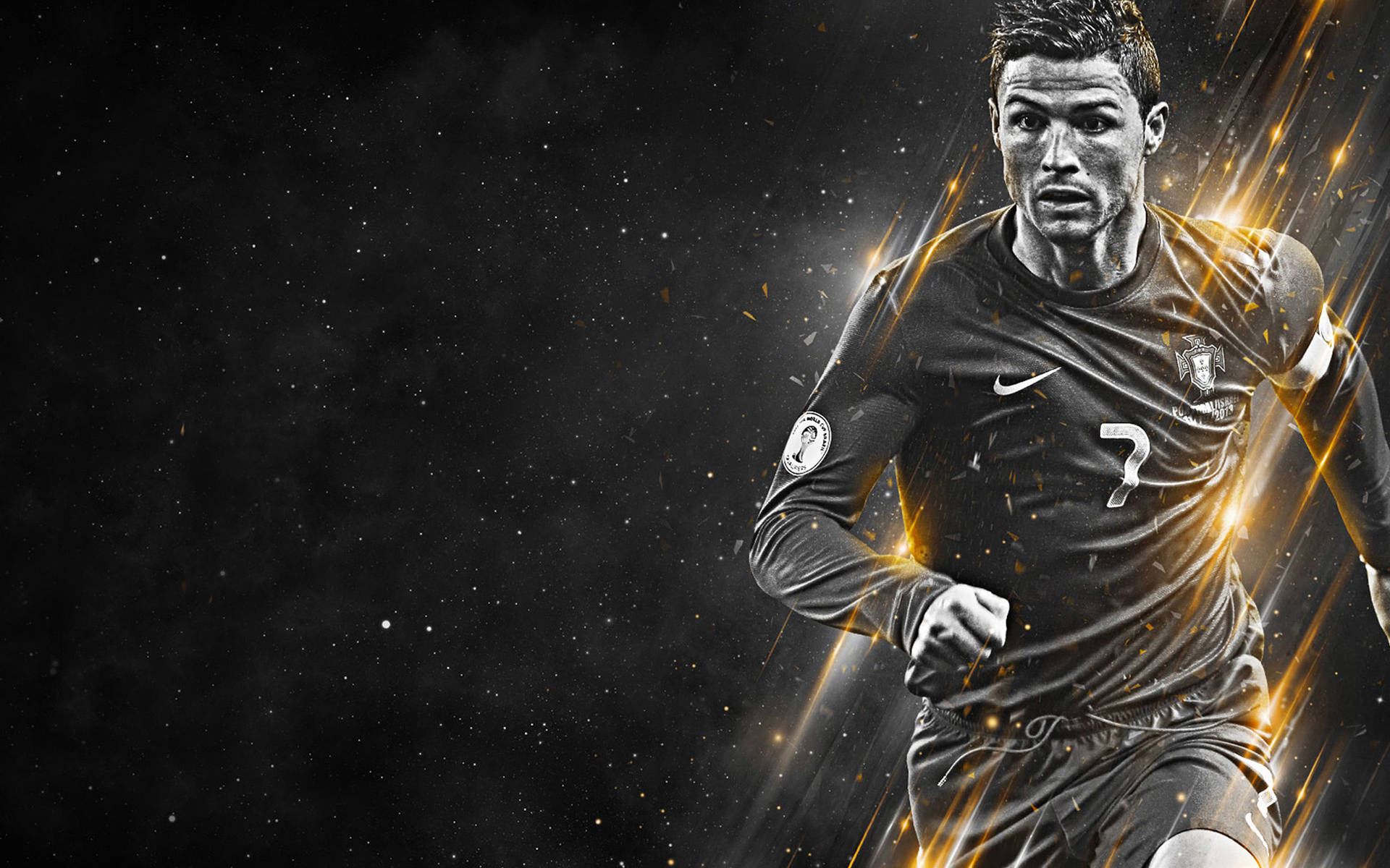 Cristiano Ronaldo Siyah ve Altın Duvar Kağıdı — Cristiano Ronaldo Duvar Kağıdı