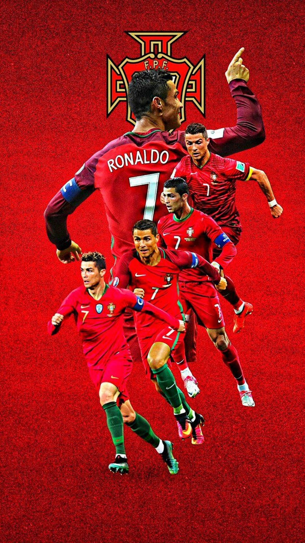 Cristiano Ronaldo Soğukkanlı Oyuncu Duruşu Grafik Sanatı Duvar Kağıdı