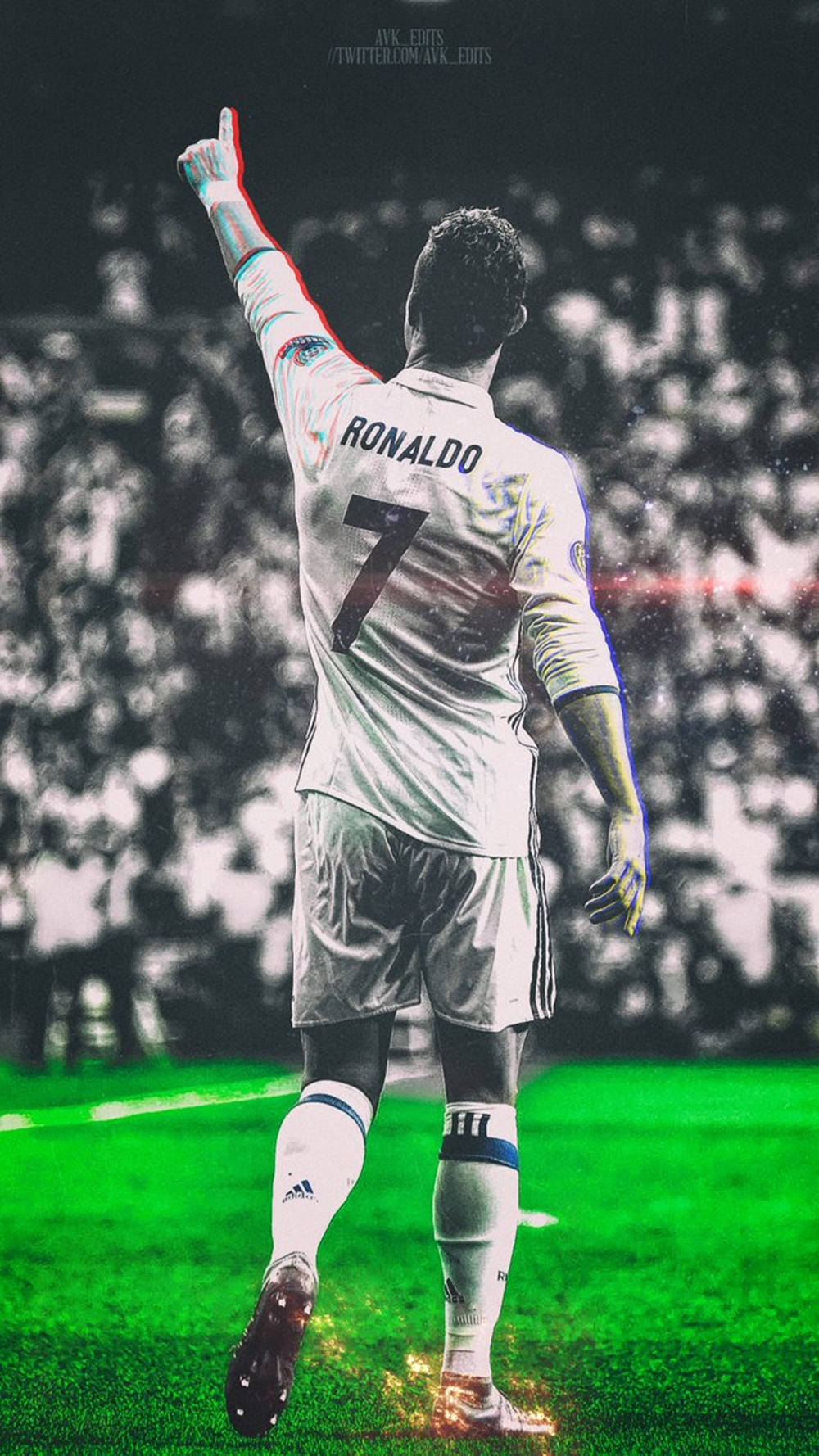 Cristiano Ronaldo Havalı Futbolcu Arkadan Görünüm Duvar Kağıdı