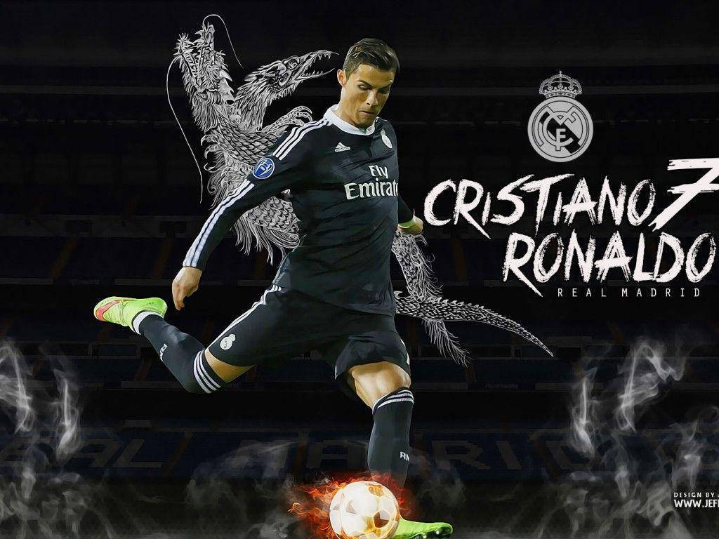 Cristiano Ronaldo Real Madrid Logosu duvar kağıdı. — Cristiano Ronaldo Duvar Kağıdı