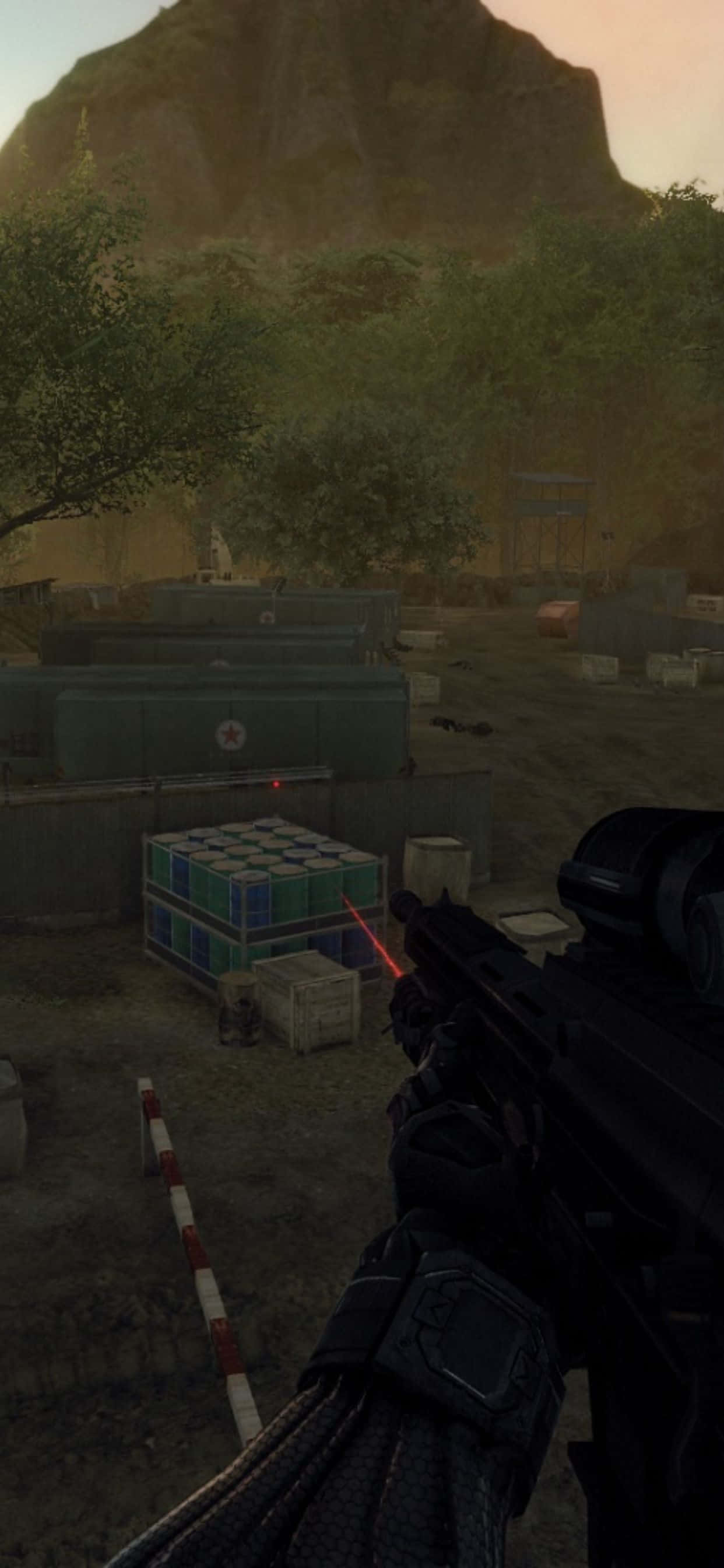 Crysis Warhead Oyunundan iPhone Xs Max'te Epik Görseller Duvar Kağıdı
