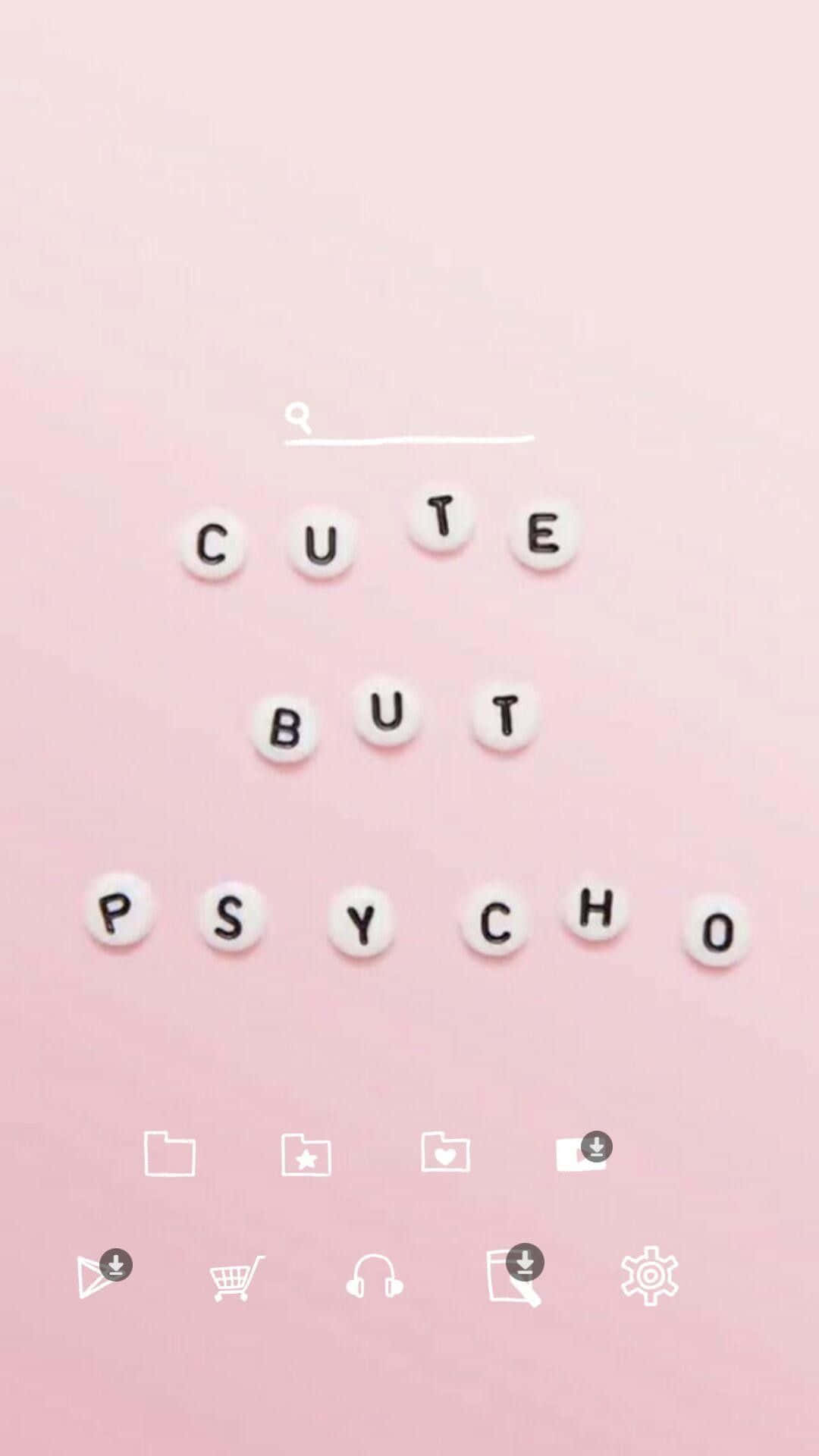 Cute But Psycho Pembe Estetik iPhone Duvar Kağıdı