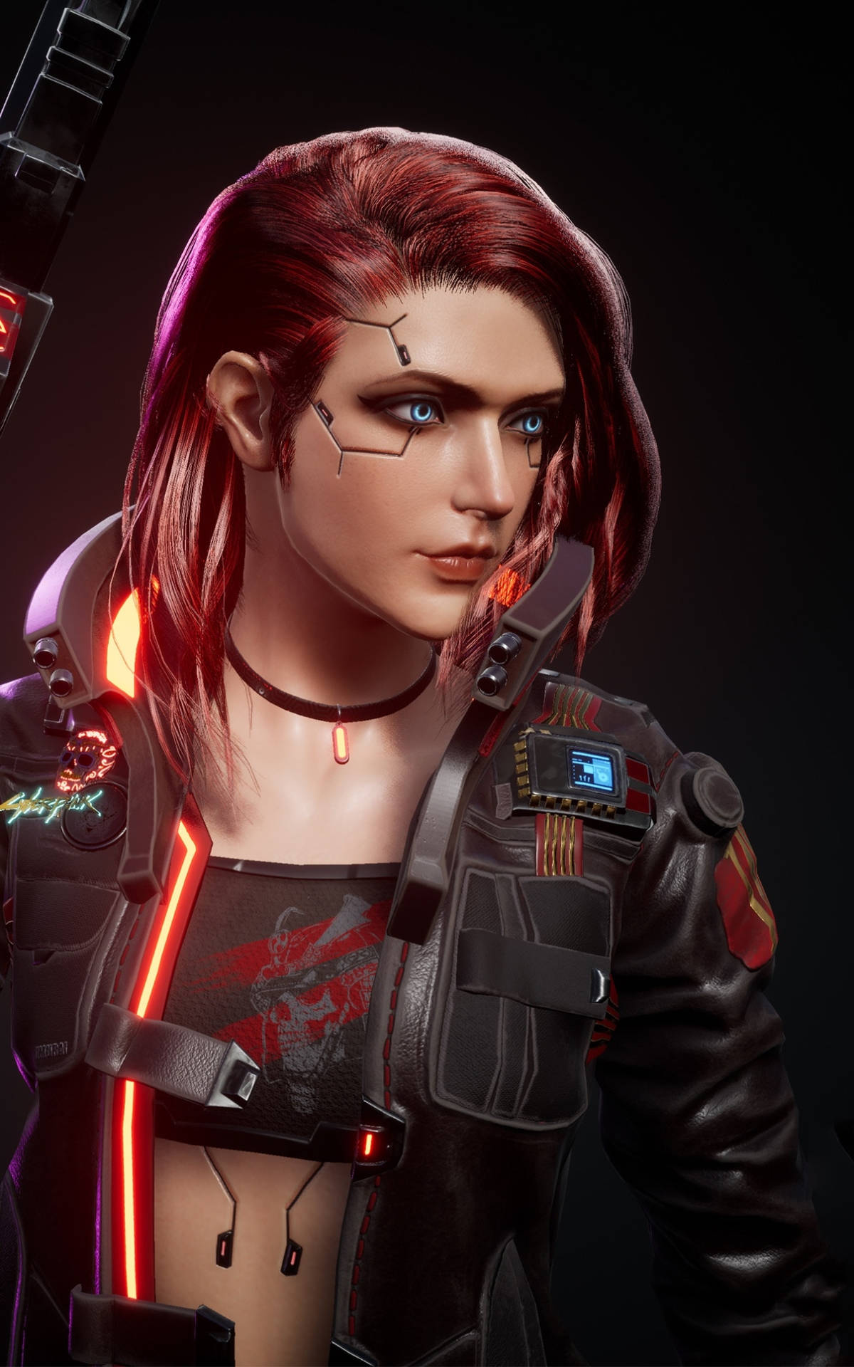 Cyberpunk'ta Kadın Çete Üyesi Android İçin Duvar Kağıdı