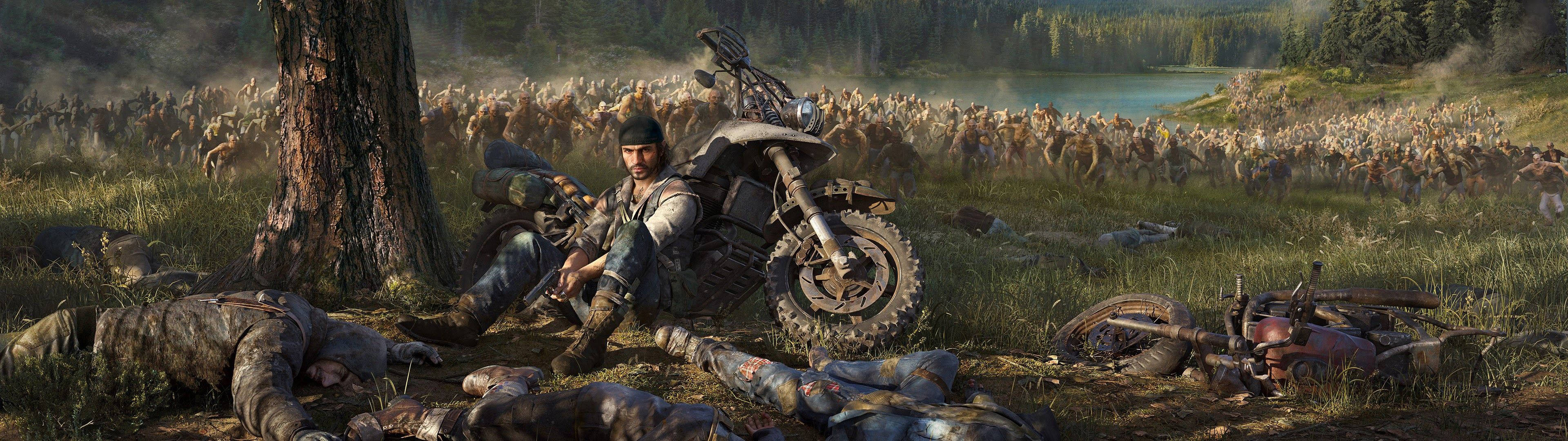 Days Gone'da Zombi İstilasına Uğramış Bir Çorak Arazide Hayatta Kal Duvar Kağıdı