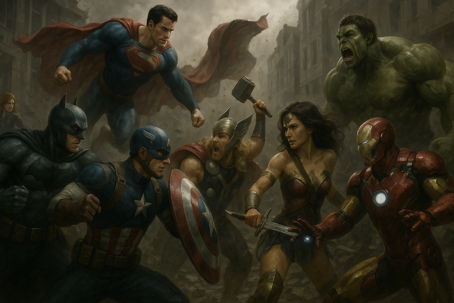 DC VS MARVEL GERÇEKÇİ Duvar Kağıdı