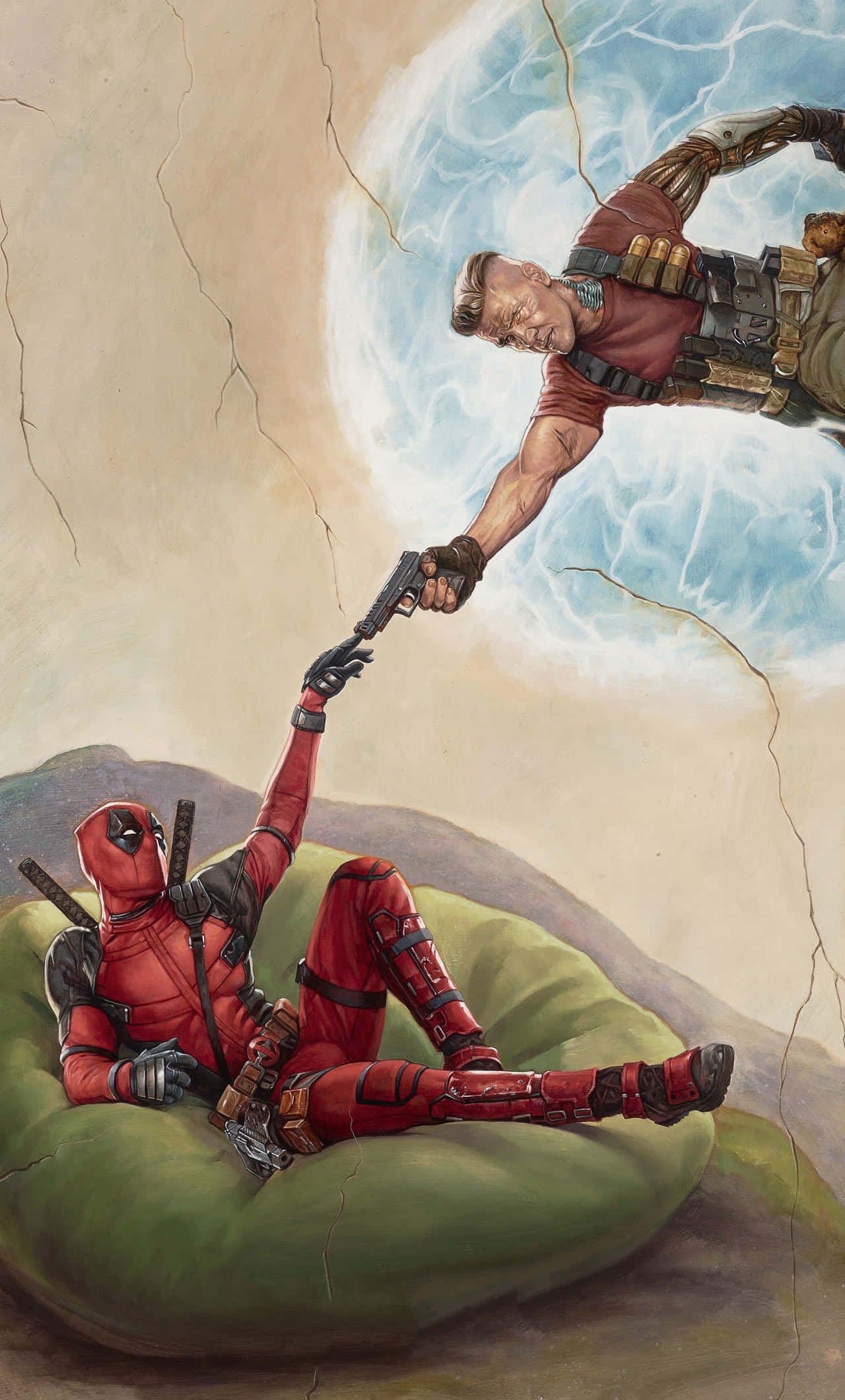Deadpool Versiyonu Adem'in Yaratılışı 4K Duvar Kağıdı