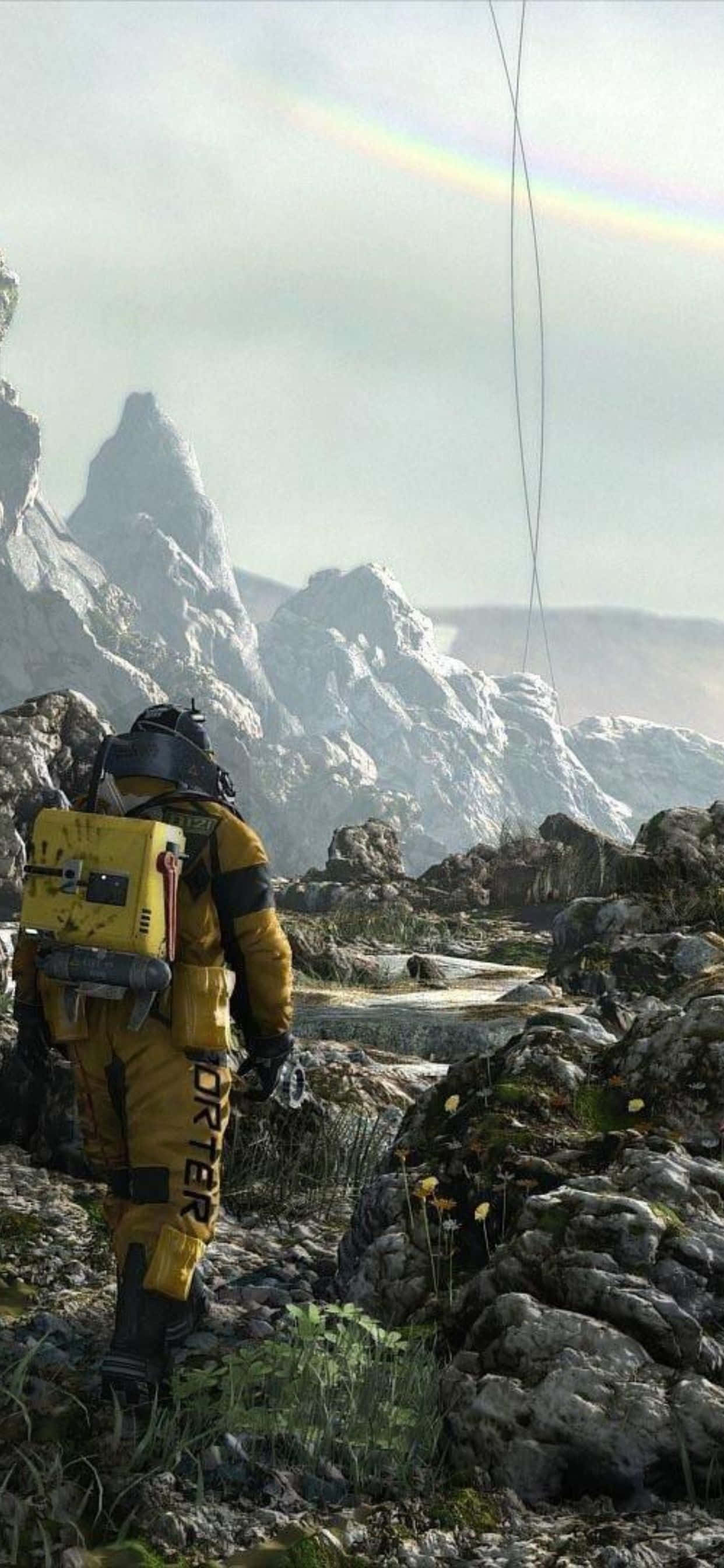 Death Stranding ve iPhone Xs Max, Destansı Bir Macera için Bir Araya Geliyor. Duvar Kağıdı