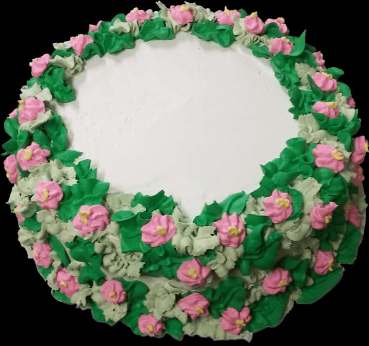 Dekoratif Pembe Çiçekli Pasta Duvar Kağıdı