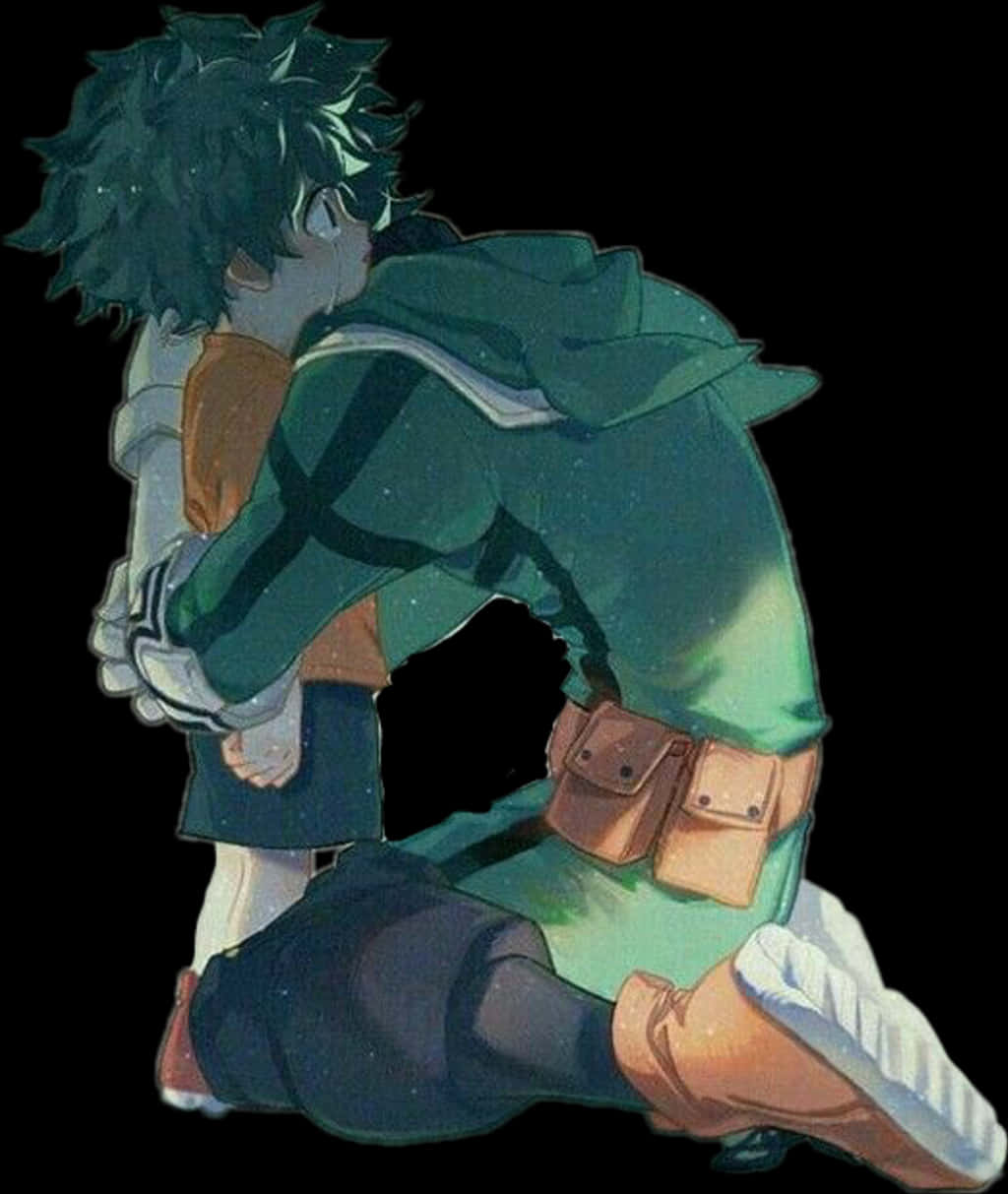 Deku Kahraman Kostümü Arka Görünüm Duvar Kağıdı