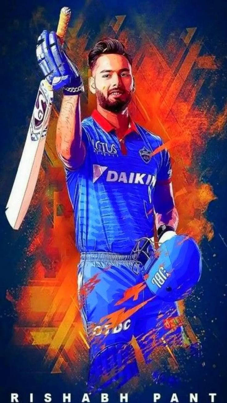 Delhi Capitals Pant İmzalı Fotoğraf Duvar Kağıdı