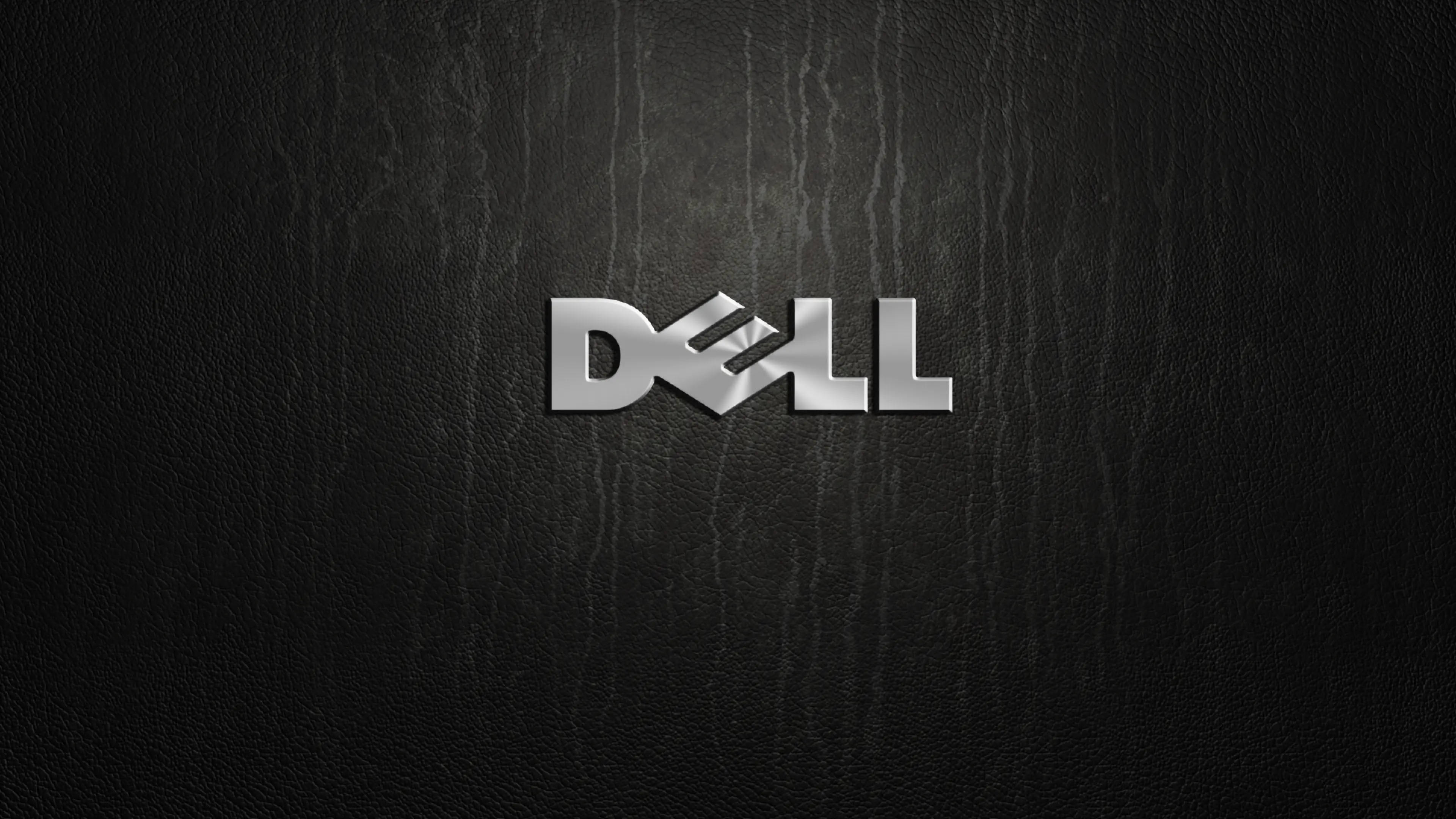 Dell 4K Logosu Ahşap Üzerinde Duvar Kağıdı