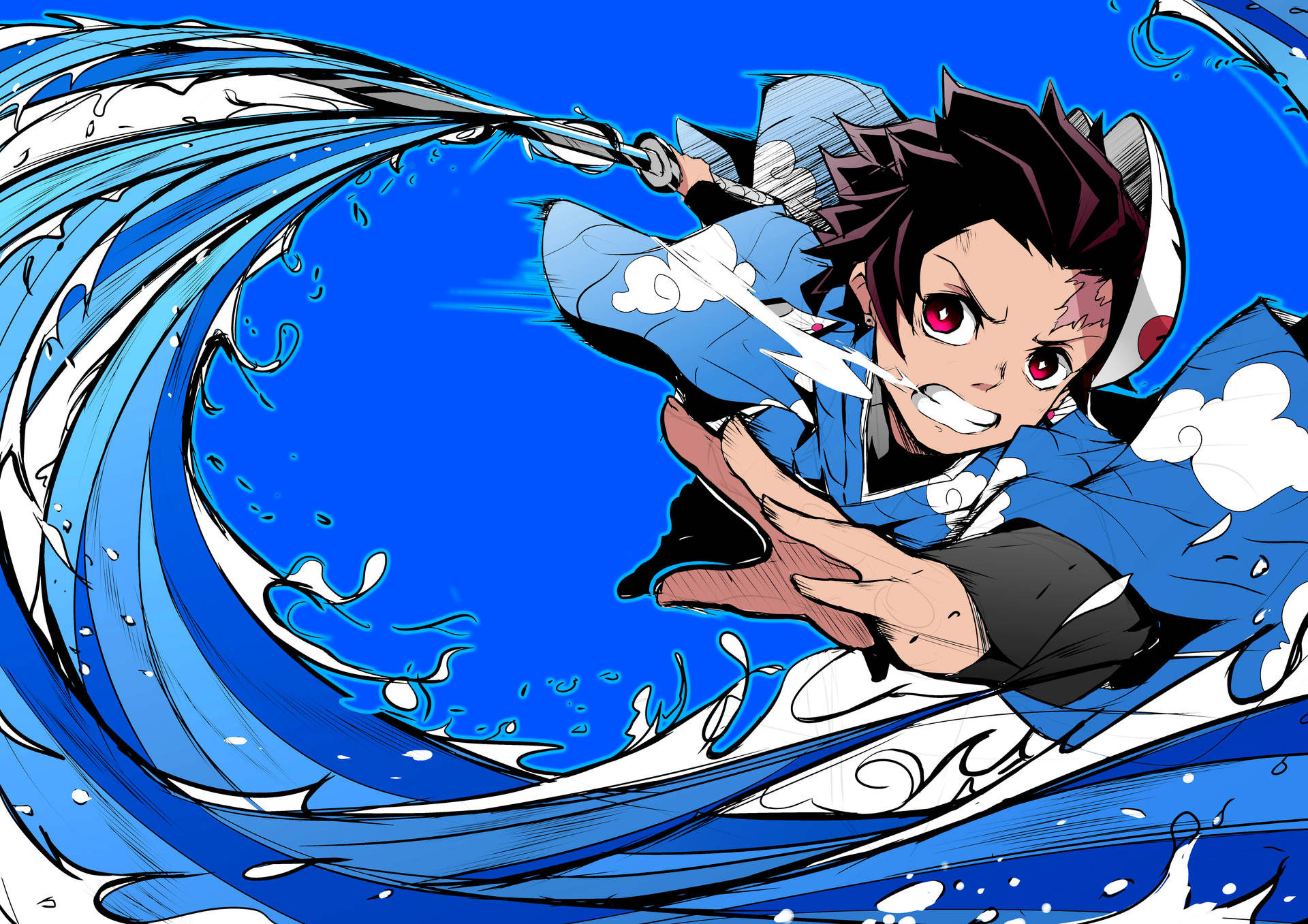 Demon Slayer 4k Mavi Tanjiro Duvar Kağıdı — Demon slayer 4K GIF Duvar Kağıdı