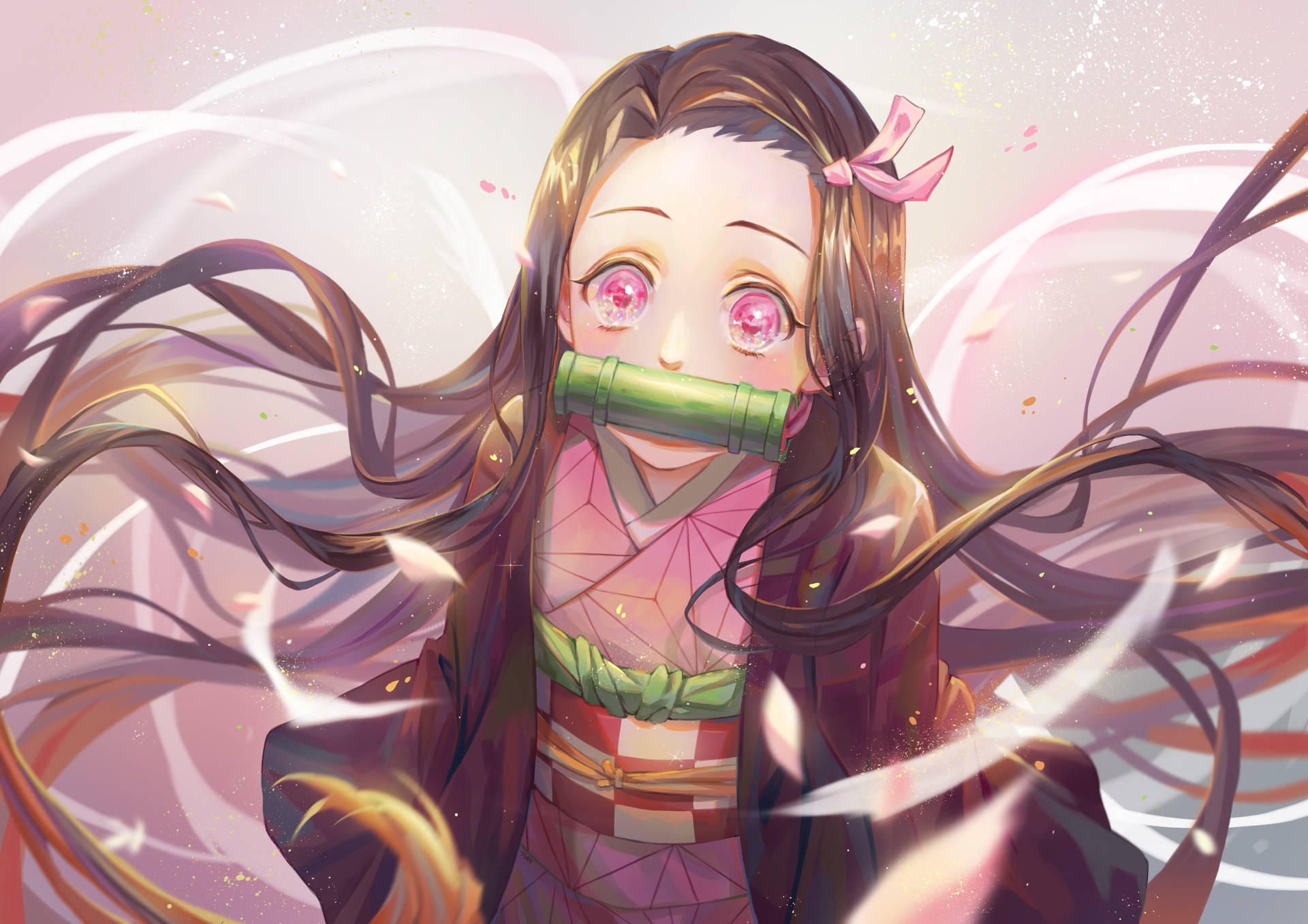 Demon Slayer 4K Nezuko Sevimli Duvar Kağıdı — Demon slayer 4K GIF Duvar Kağıdı