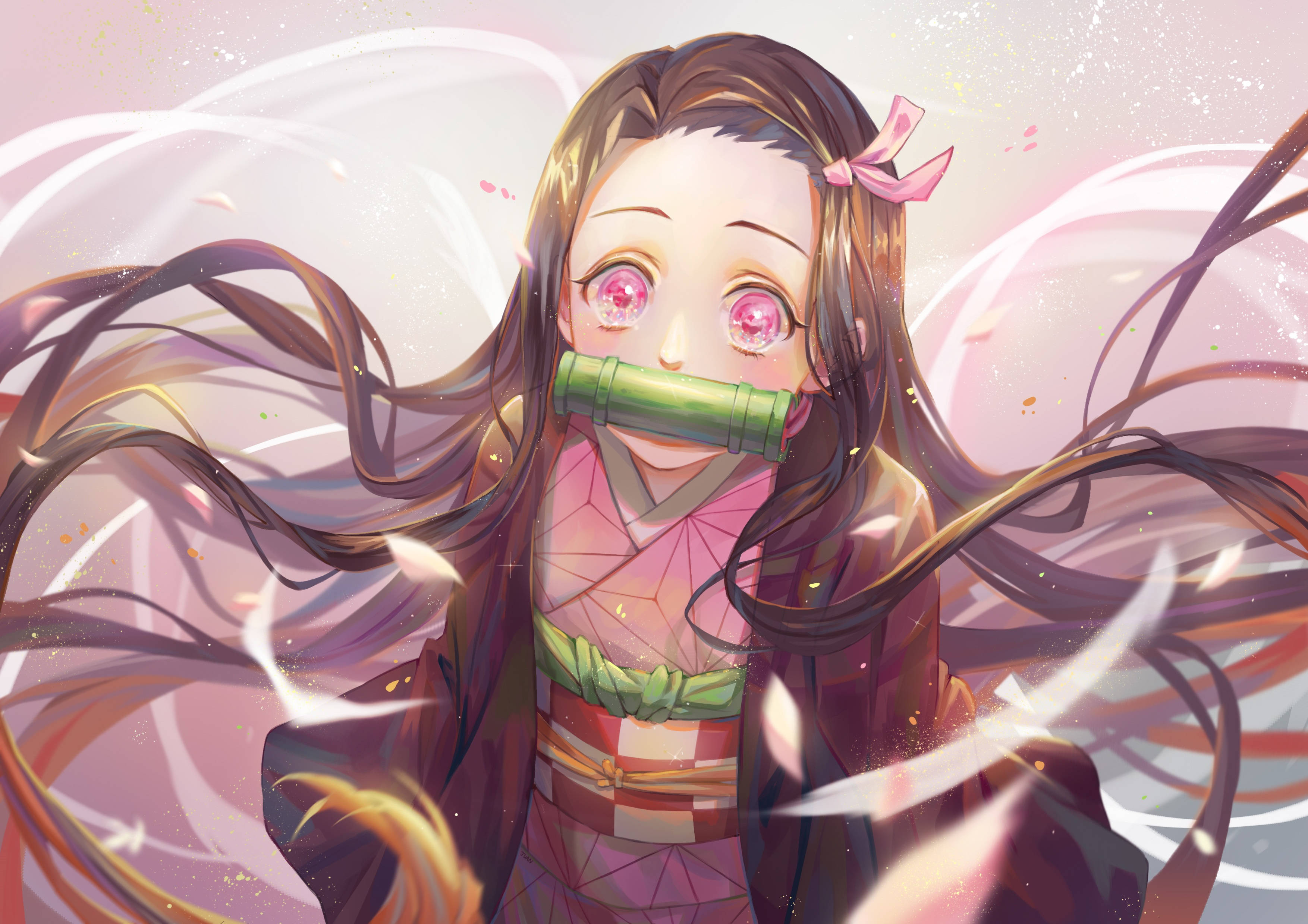 Demon Slayer 4K Nezuko Sevimli Duvar Kağıdı