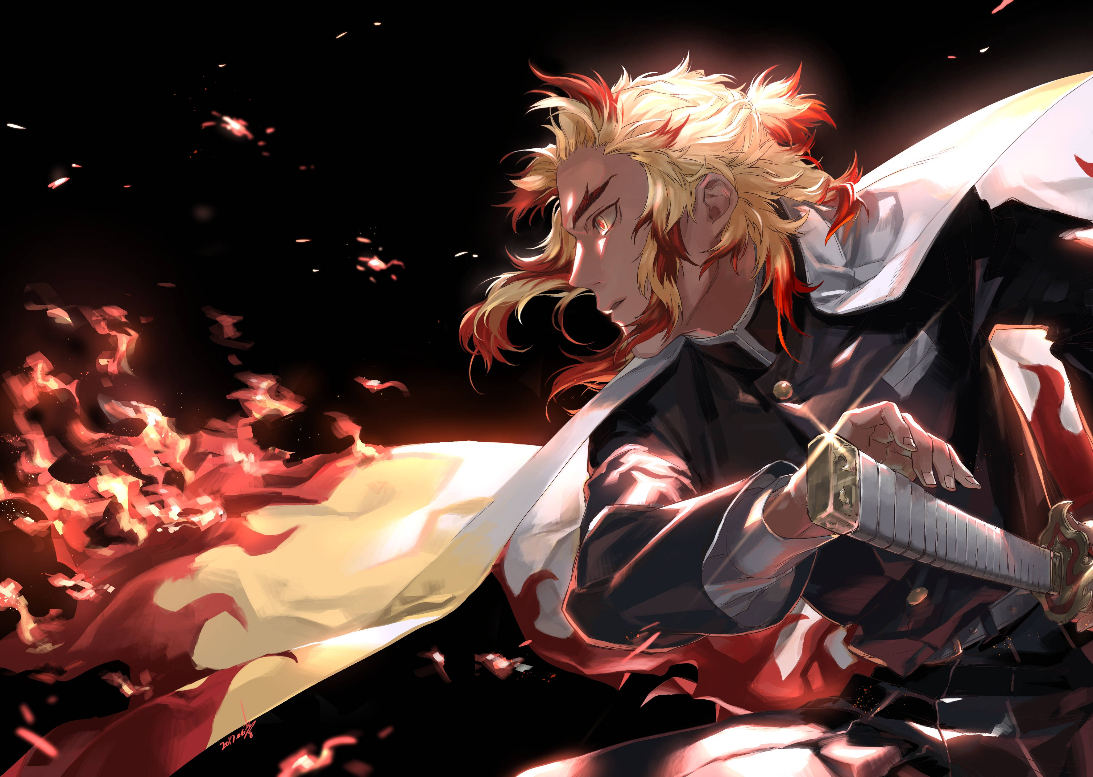 Demon Slayer 4K Rengoku Ateş Duvar Kağıdı