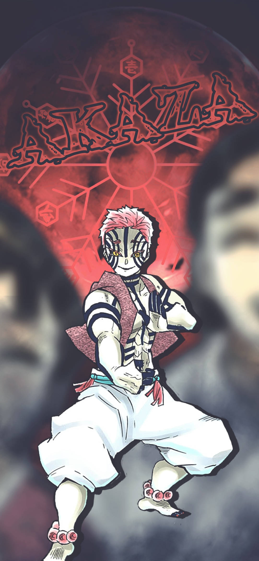 Demon Slayer Akaza Kan Şeytanı Tekniği Duvar Kağıdı