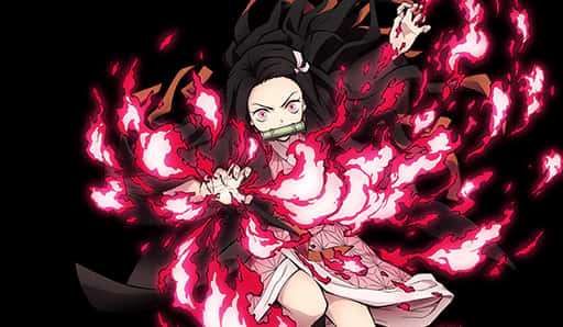 Demon Slayer Ateş Kullanan Şeytan Duvar Kağıdı