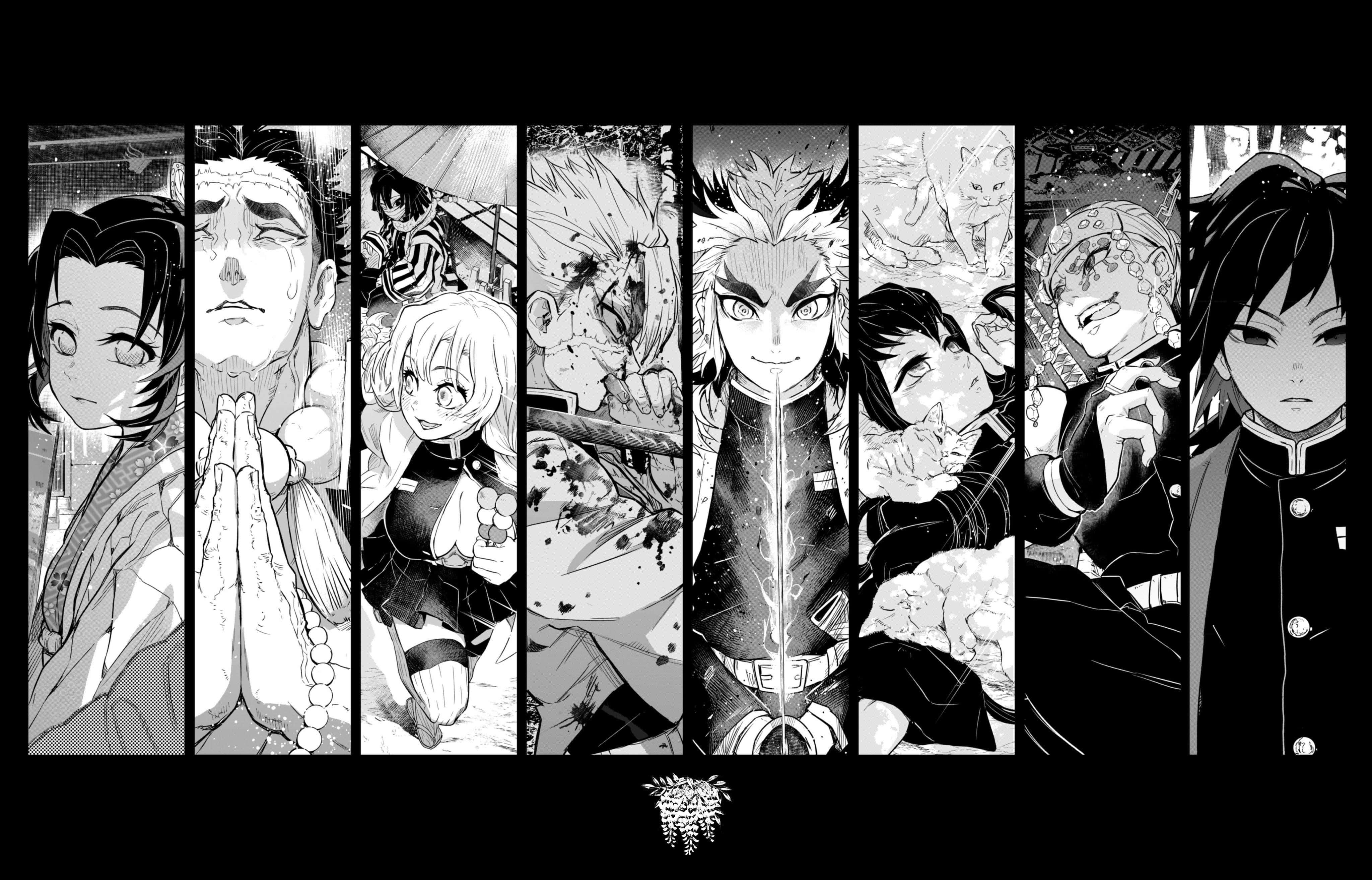 Demon Slayer Manga Sanat Eseri Duvar Kağıdı